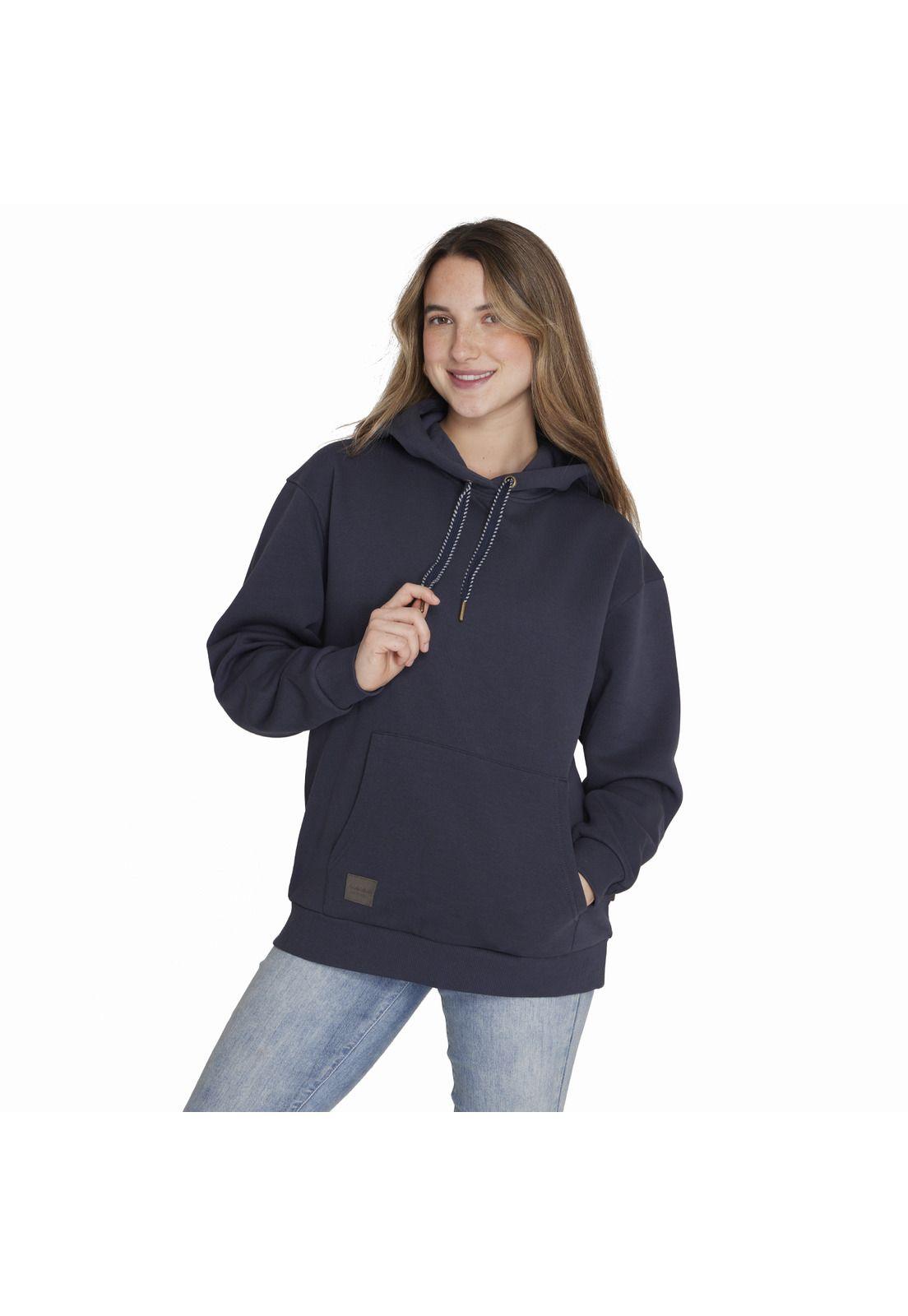 Polerón Hoodie Sweatshirt Azul Mujer-3