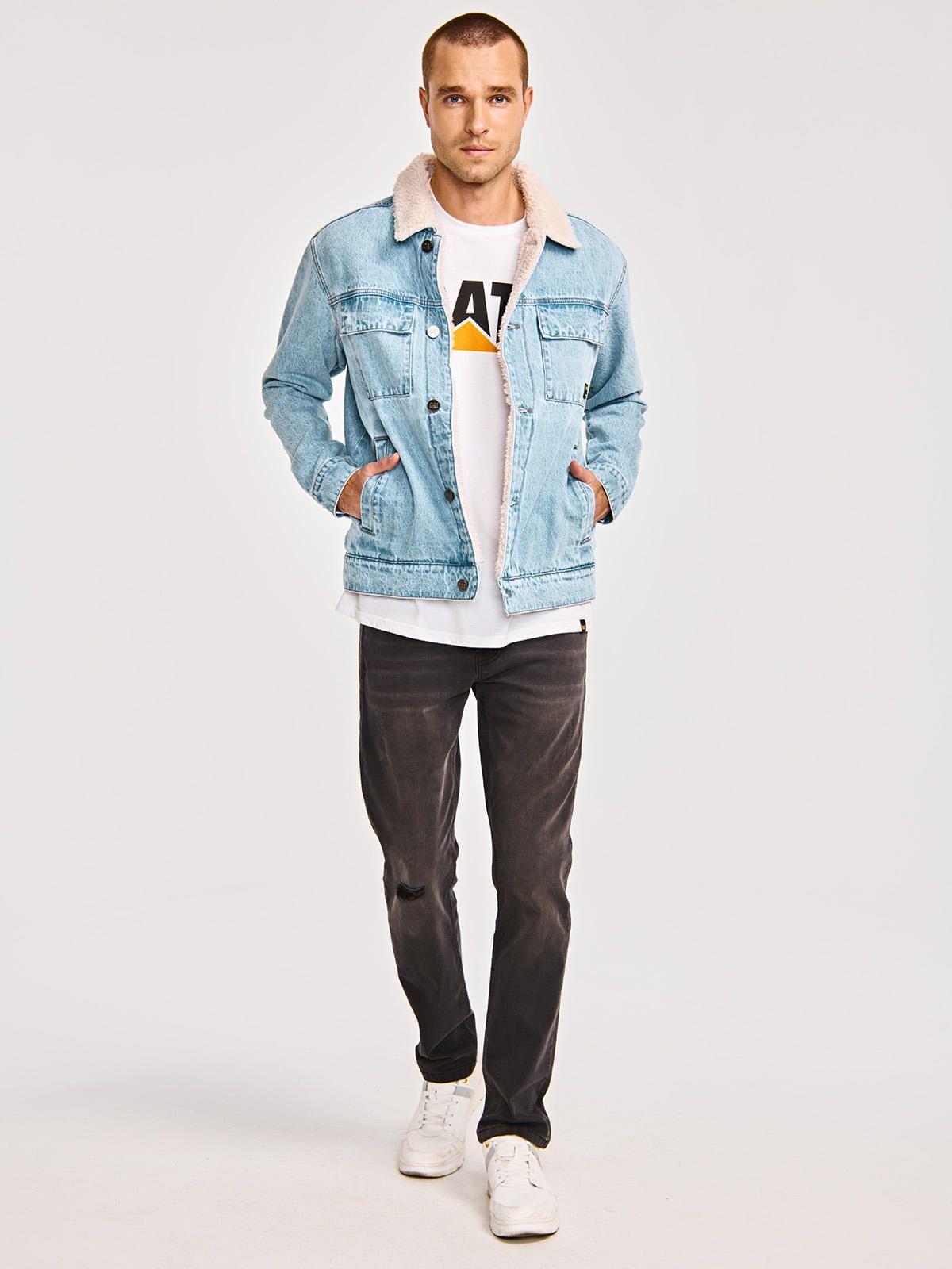 Chaqueta Unisex Denim Sherpa Lined WorkAzul Claro-5