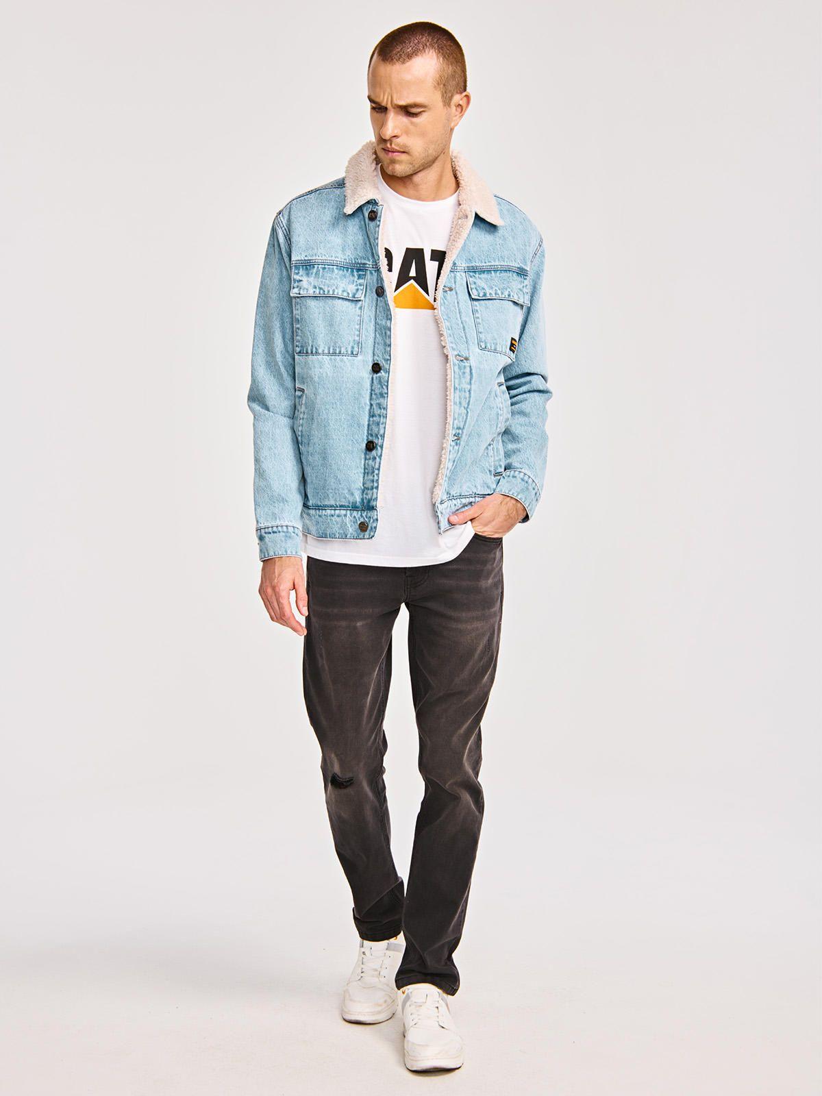 Chaqueta Unisex Denim Sherpa Lined WorkAzul Claro-6