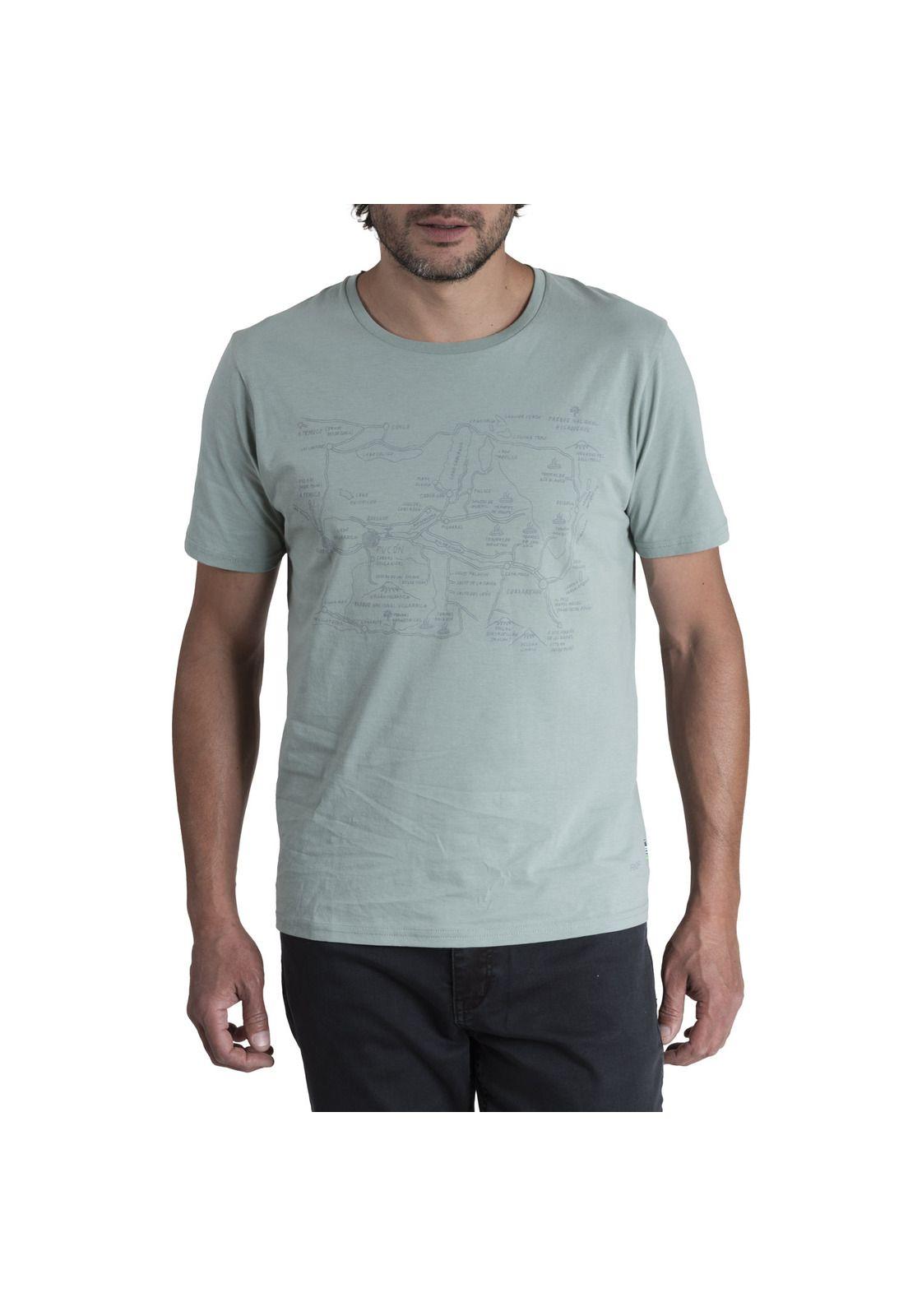 Polera Hombre Algodón Organic Verde Liso-0