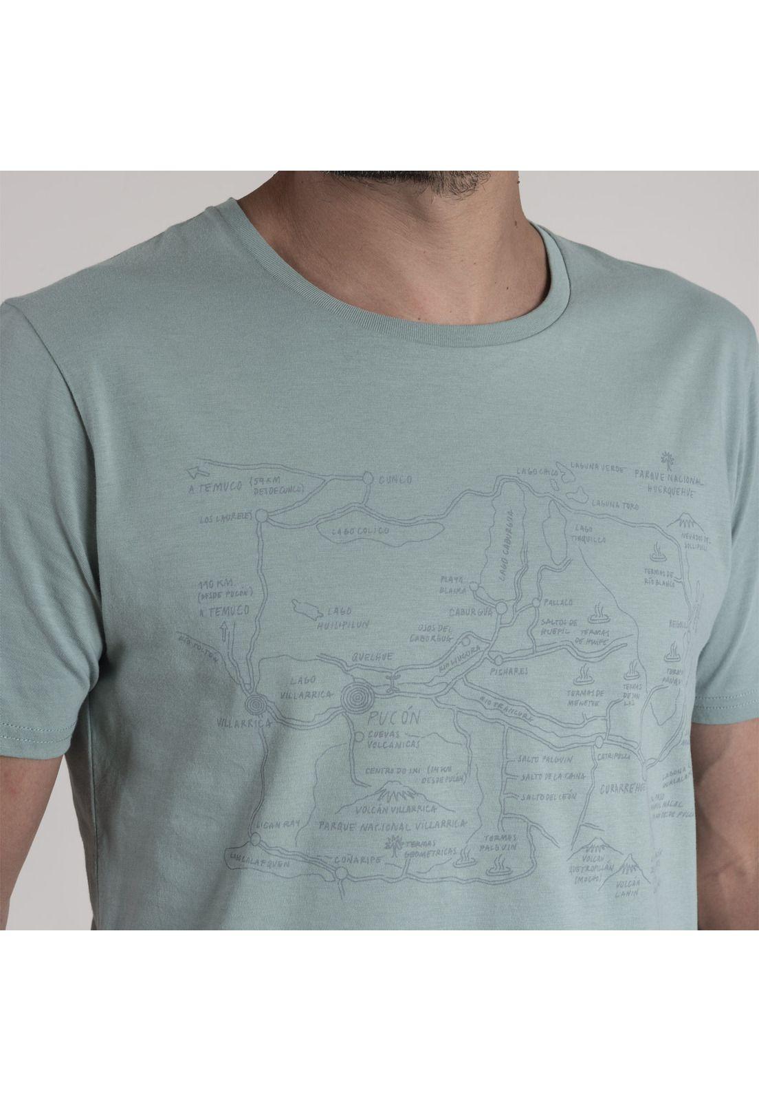 Polera Hombre Algodón Organic Verde Liso-3