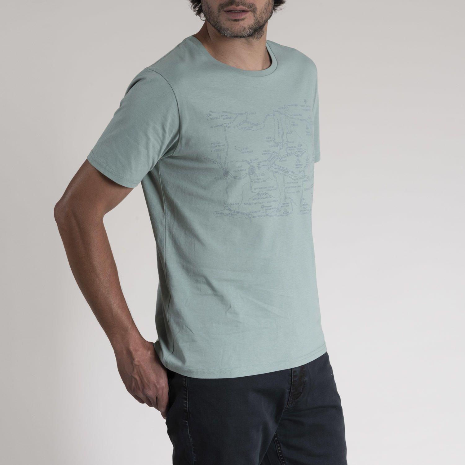 Polera Hombre Algodón Organic Verde Liso-1
