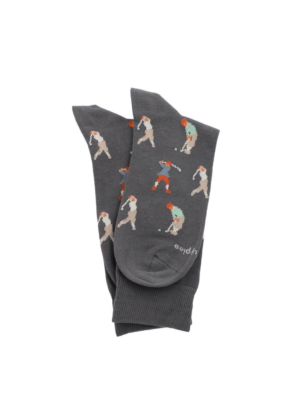 Calcetín Algodón Hombre C Golfer Gris-2