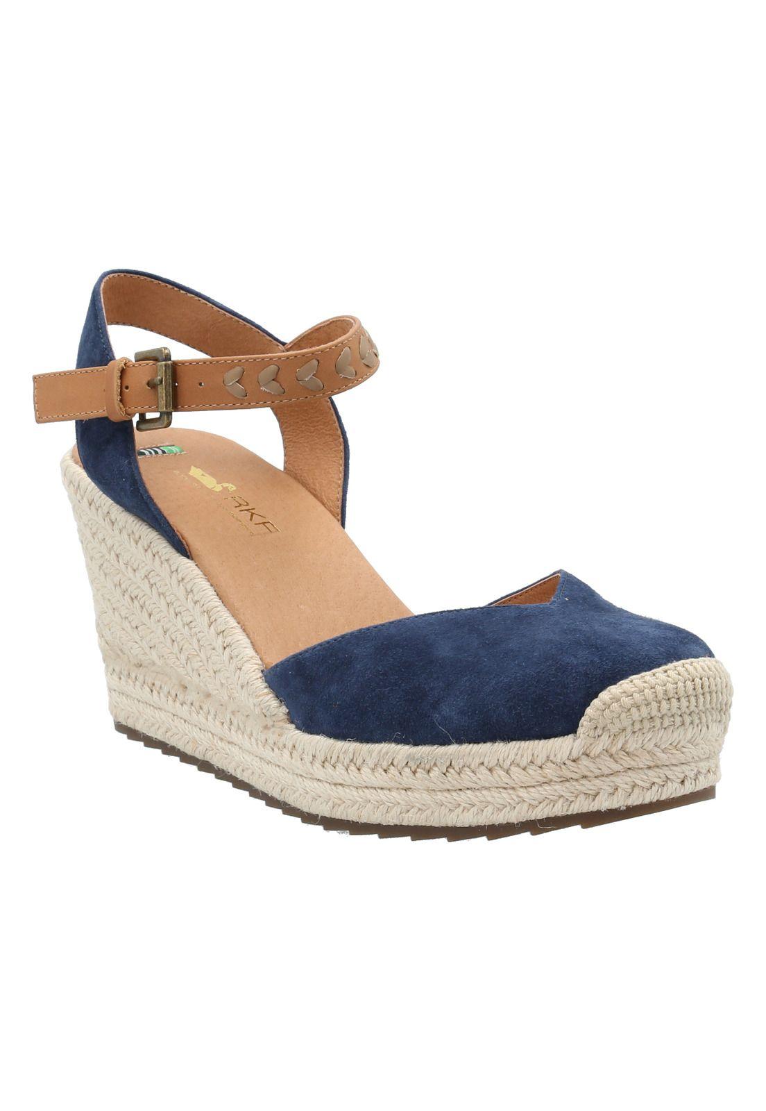 Alpargata Cuero Mujer Lis Azul -1