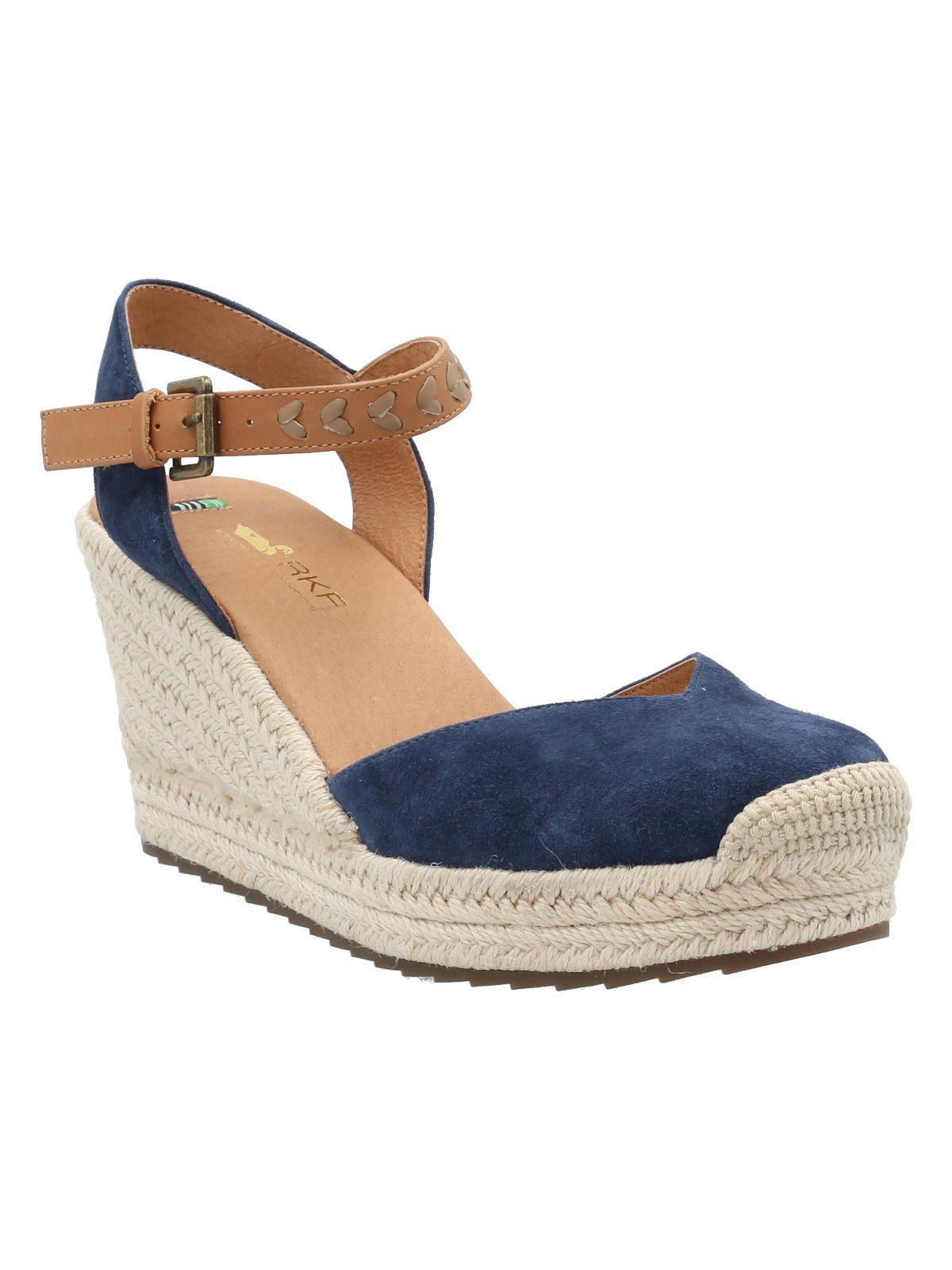Alpargata Cuero Mujer Lis Azul -1