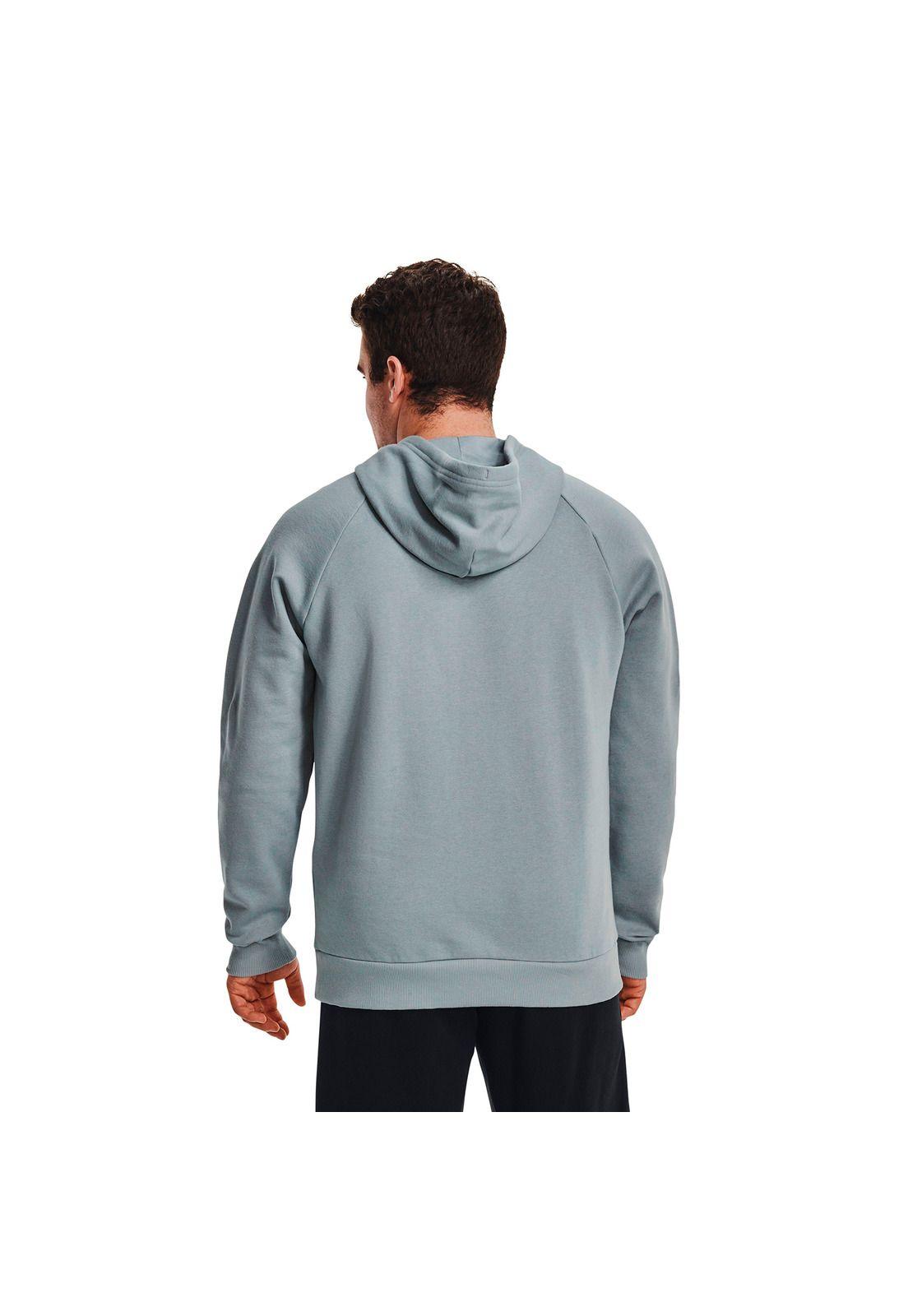 Polerón UA Rival Fleece Big Logo para hombre Celeste-3
