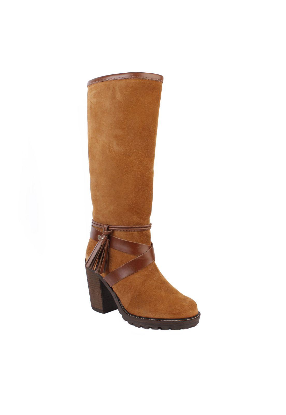 Bota Cuero Mujer Marianne Café-0