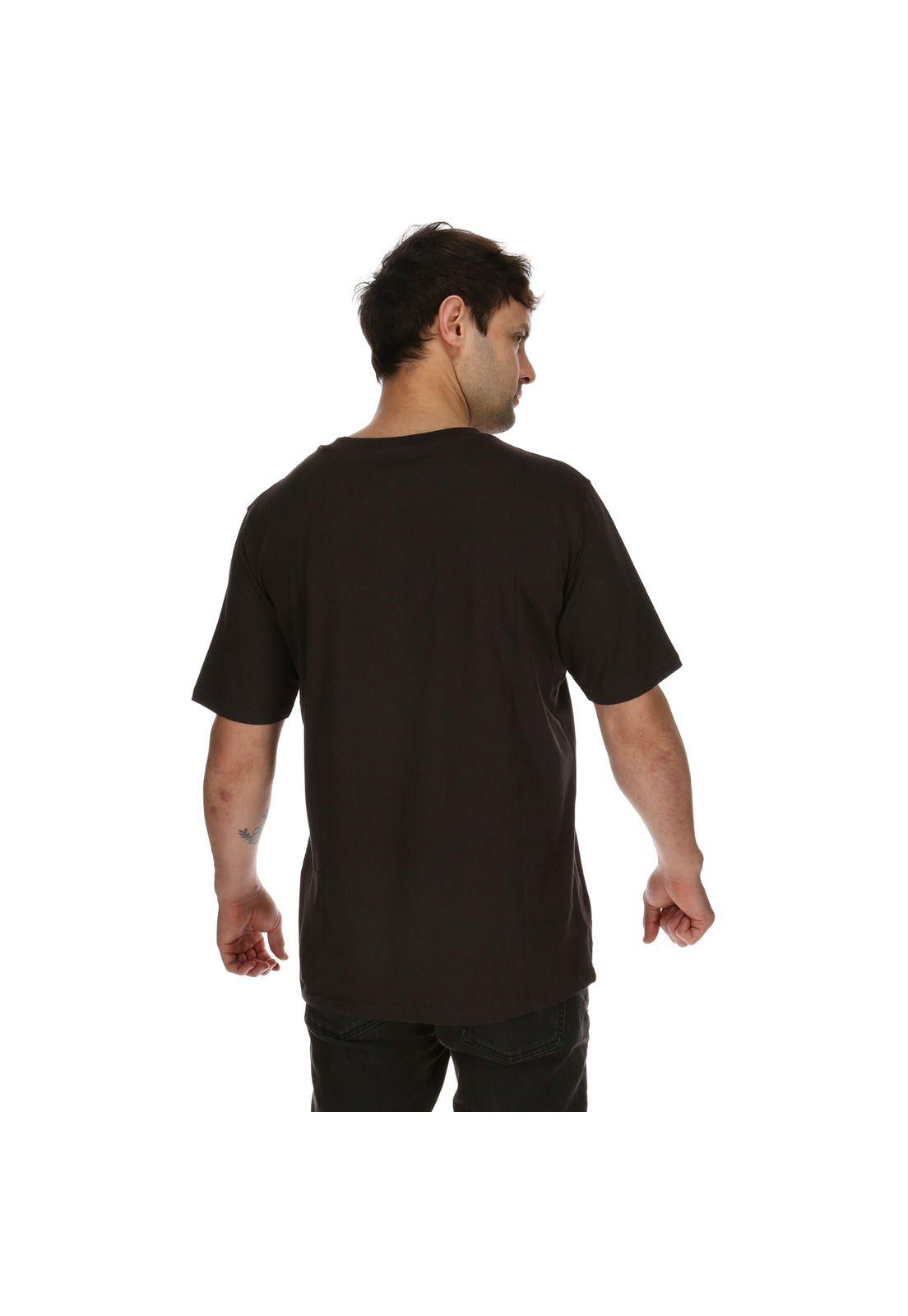 Polera M/C Hombre Glich Pocket Ss Negro 7Veinte-2