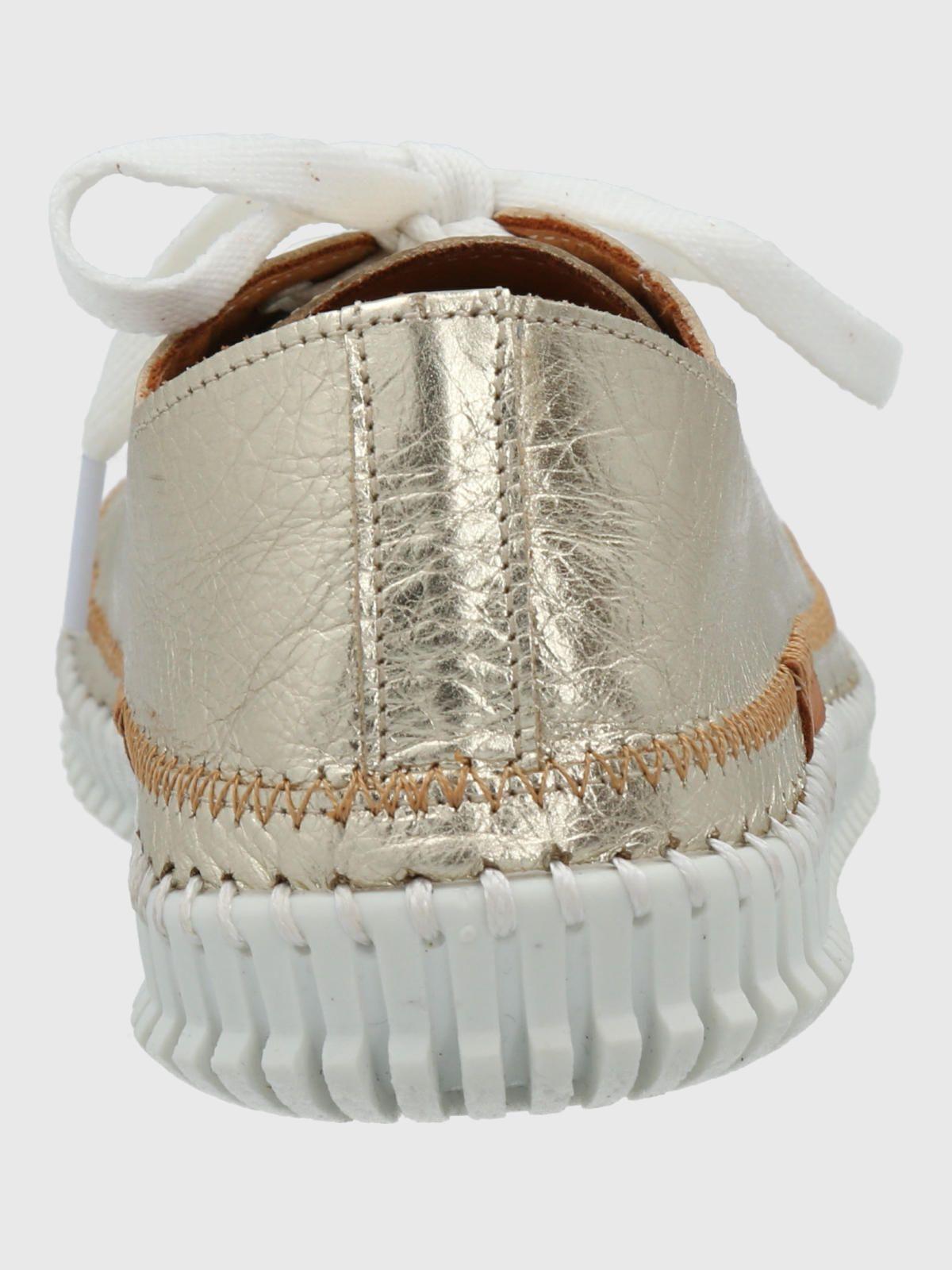 Zapatilla Cuero Mujer Petals Metalizada-6