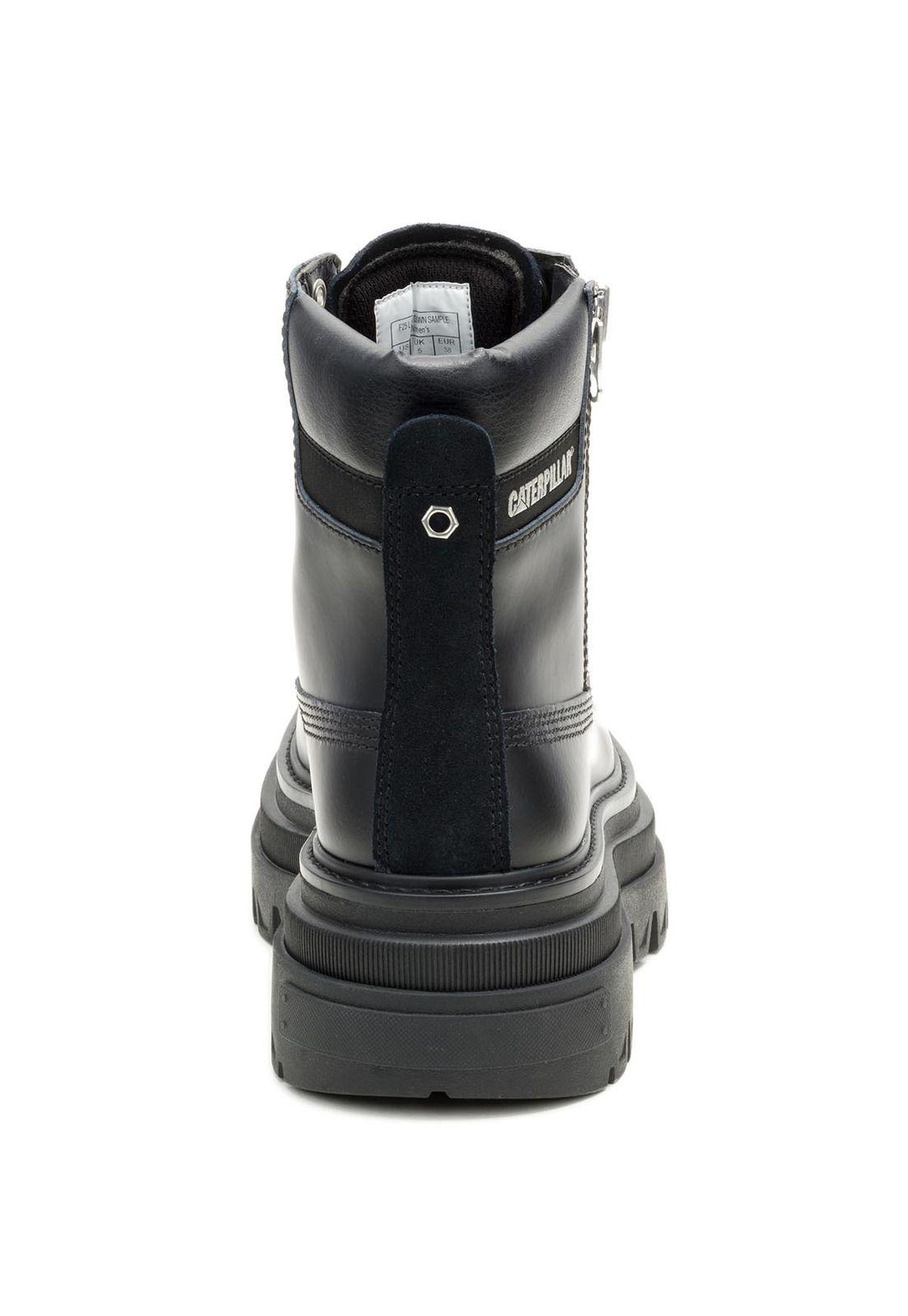 Botín Gamuza Bolder Zip Mujer Negro-5