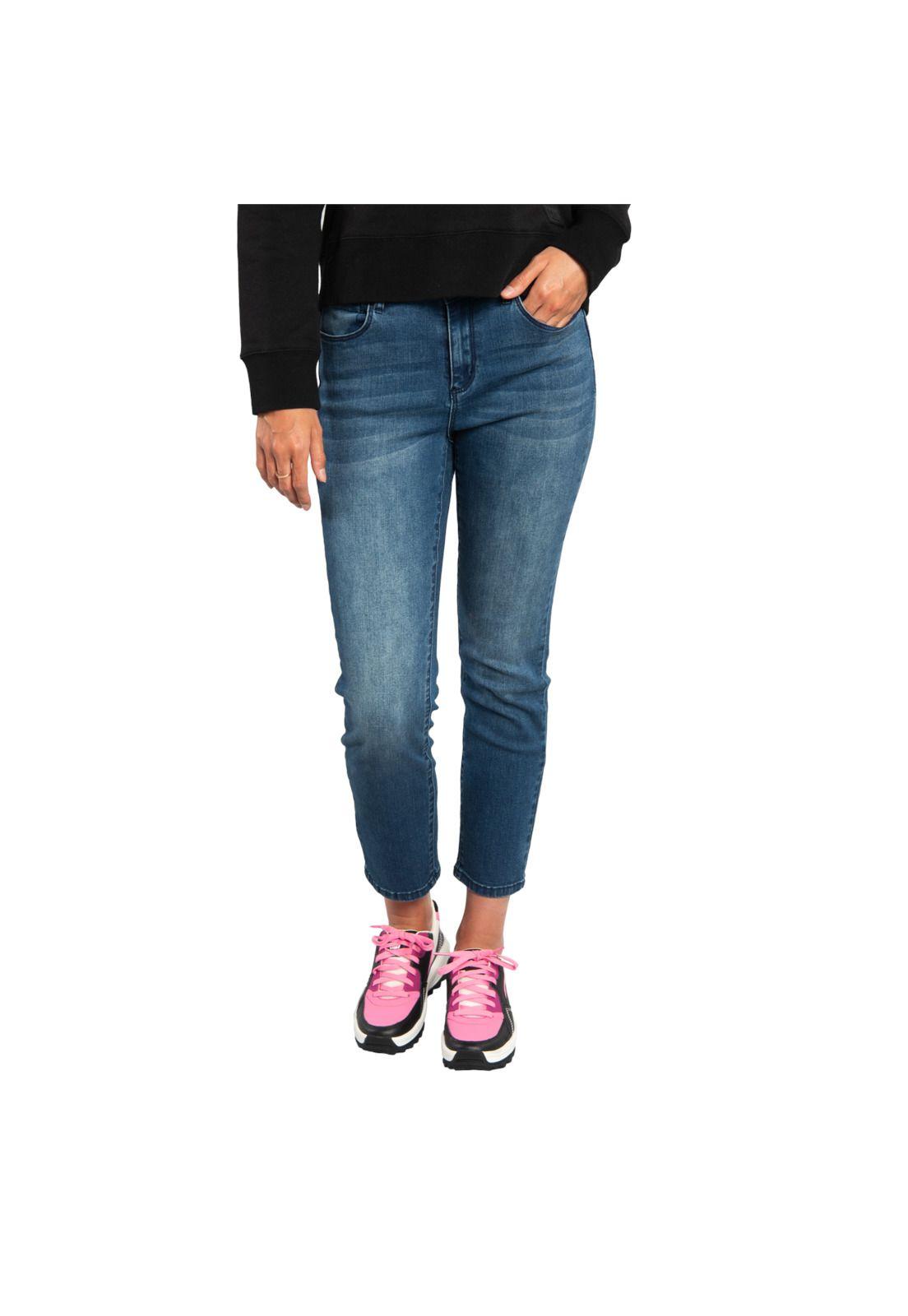 Jeans Mujer Symbol High Rise Straight Azul-0