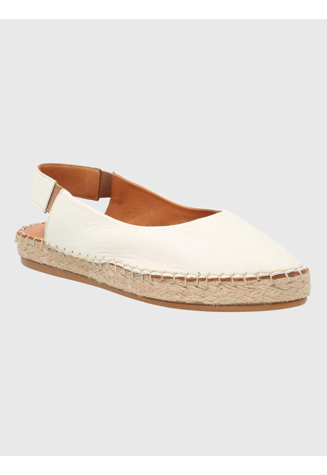 Mocasín Cuero Blanco Mujer Teglio -0