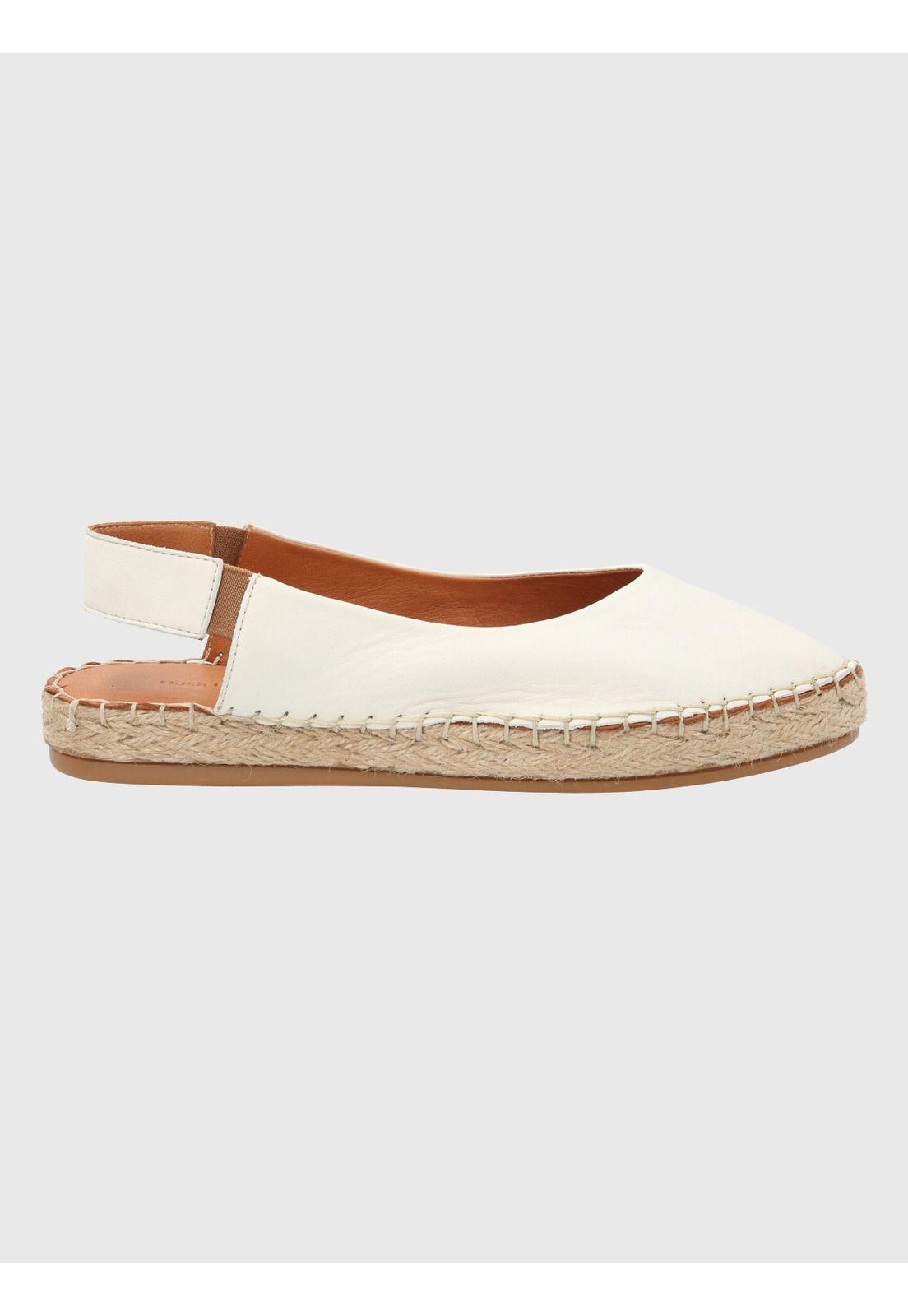 Mocasín Cuero Blanco Mujer Teglio -1