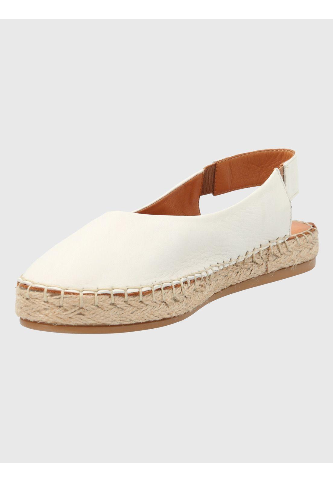 Mocasín Cuero Blanco Mujer Teglio -3