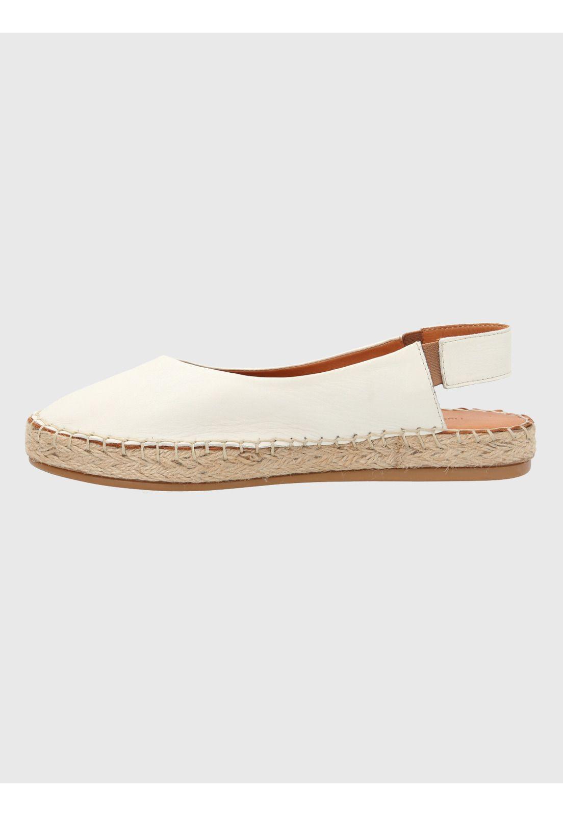 Mocasín Cuero Blanco Mujer Teglio -4