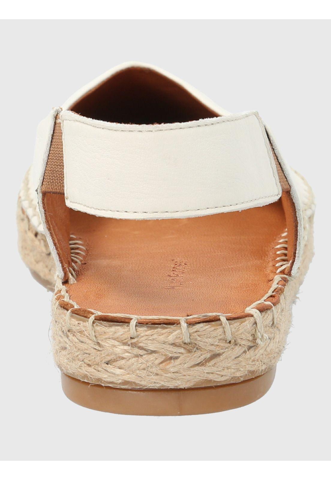 Mocasín Cuero Blanco Mujer Teglio -5