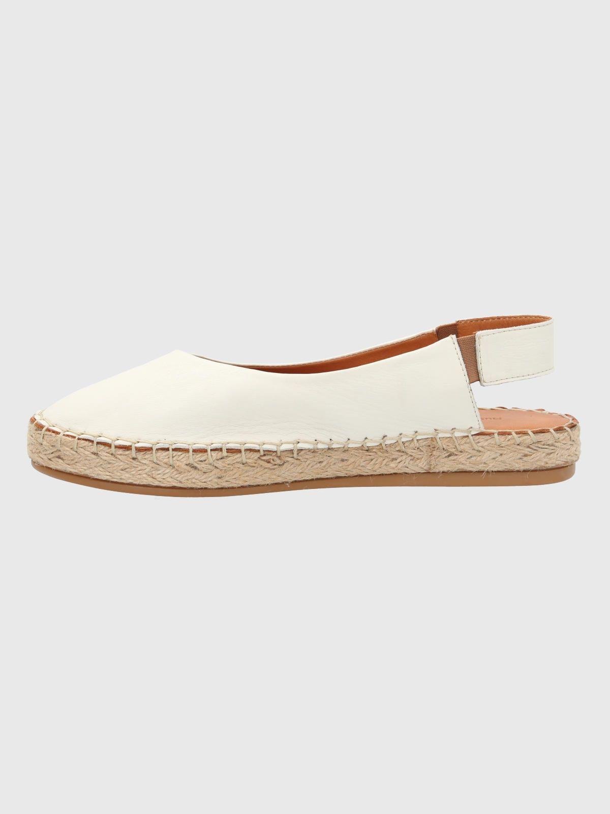 Mocasín Cuero Blanco Mujer Teglio -4