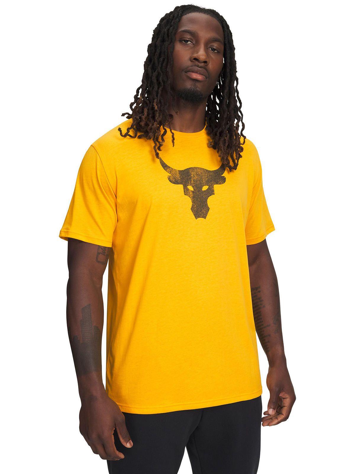 Polera M/C UA Project Rock Payoff Amarillo Hombre-0