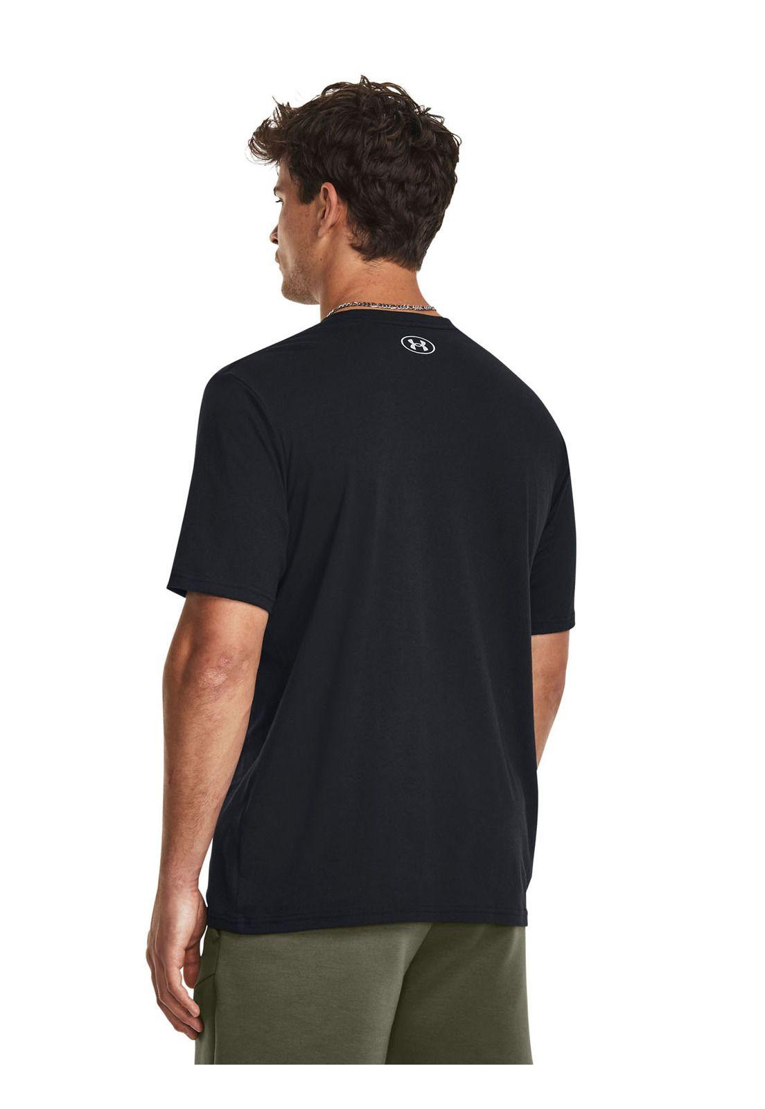 Polera manga corta Stripe hombre Negro-4