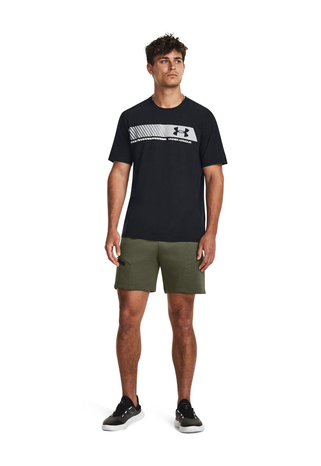 Polera manga corta Stripe hombre Negro-5