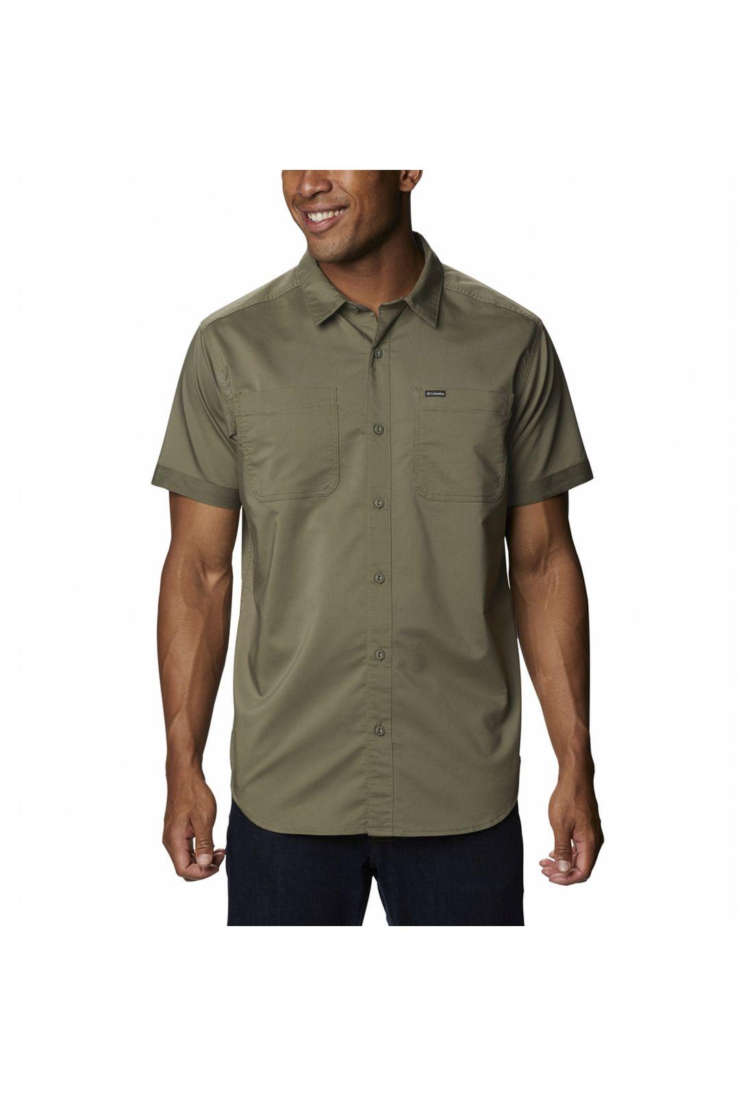 Camisa Hombre Buckhollow Short Verde-0