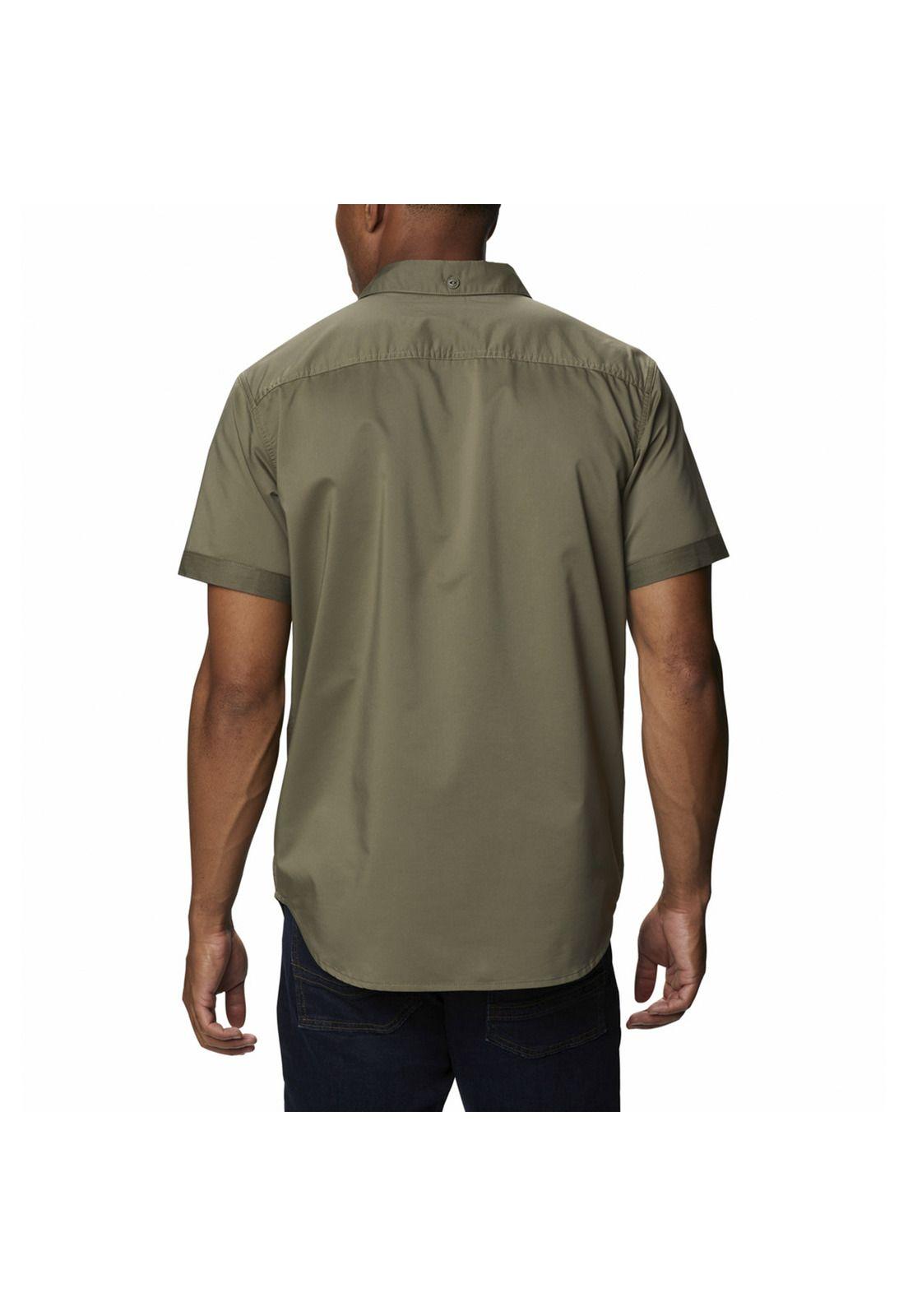 Camisa Hombre Buckhollow Short Verde-2