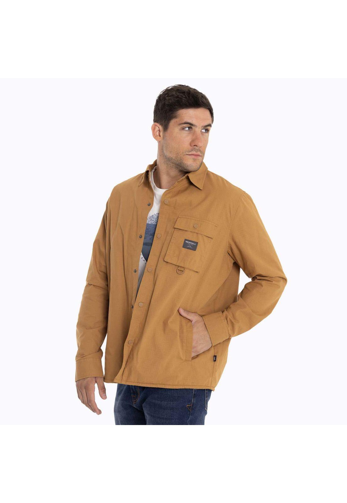 Chaqueta Sobrecamisa Hombre Carson Ov Mostaza Merrell-0