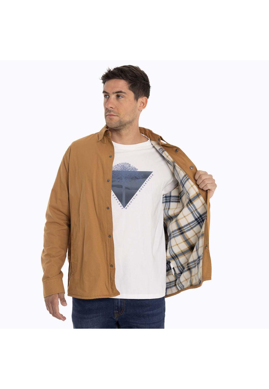 Chaqueta Sobrecamisa Hombre Carson Ov Mostaza Merrell-1