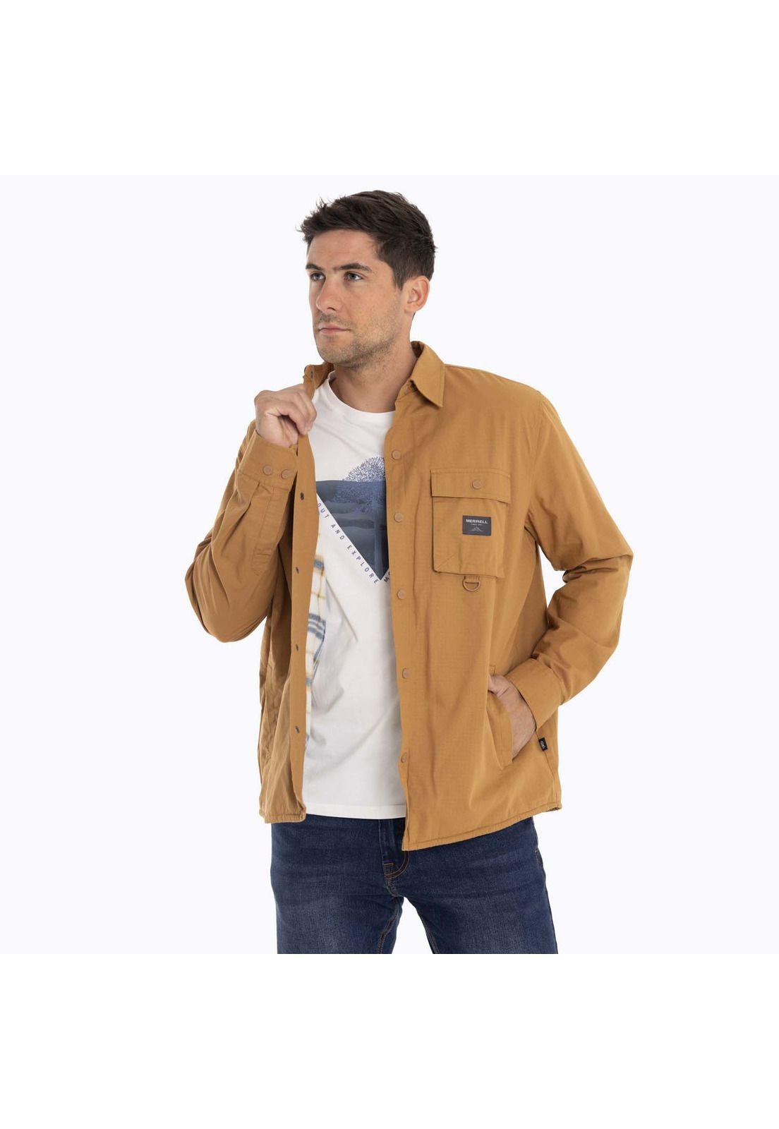 Chaqueta Sobrecamisa Hombre Carson Ov Mostaza Merrell-3