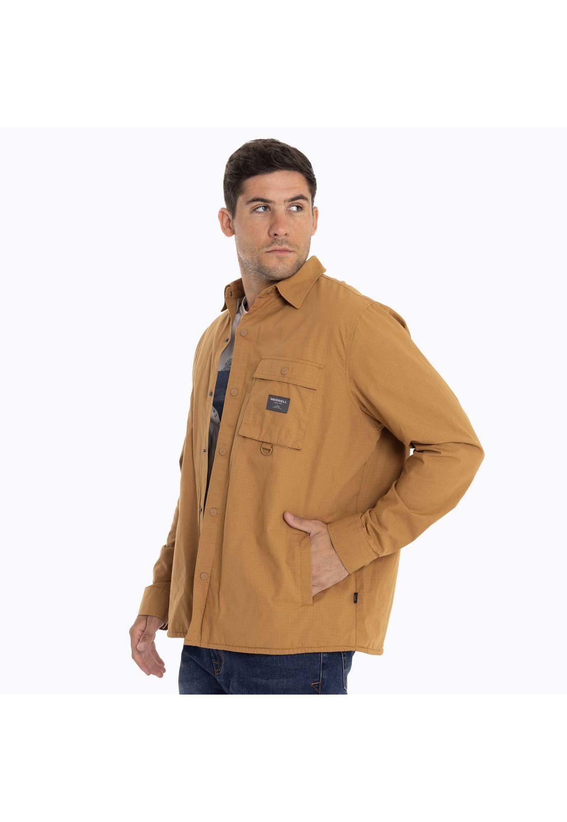 Chaqueta Sobrecamisa Hombre Carson Ov Mostaza Merrell-5