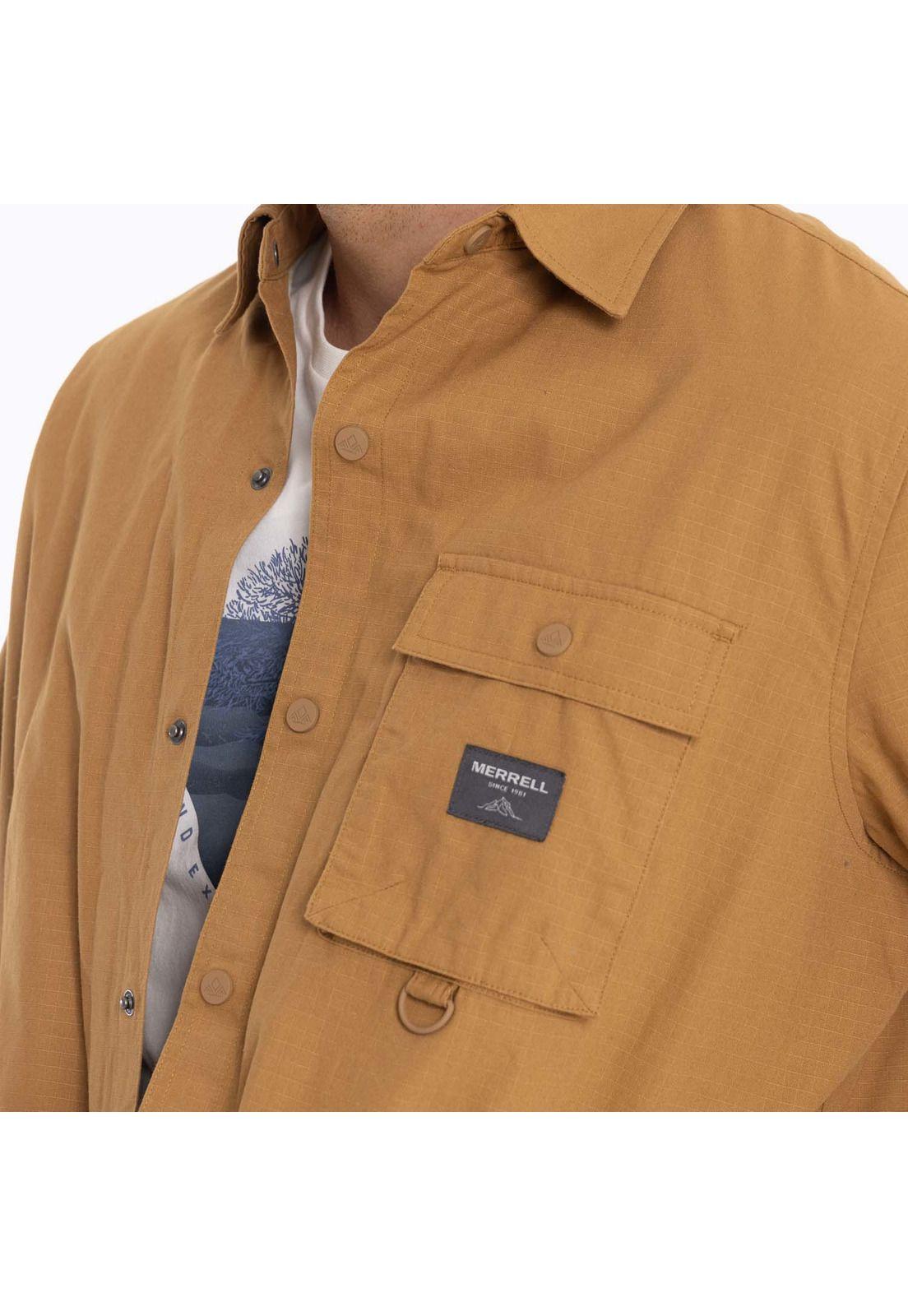 Chaqueta Sobrecamisa Hombre Carson Ov Mostaza Merrell-7