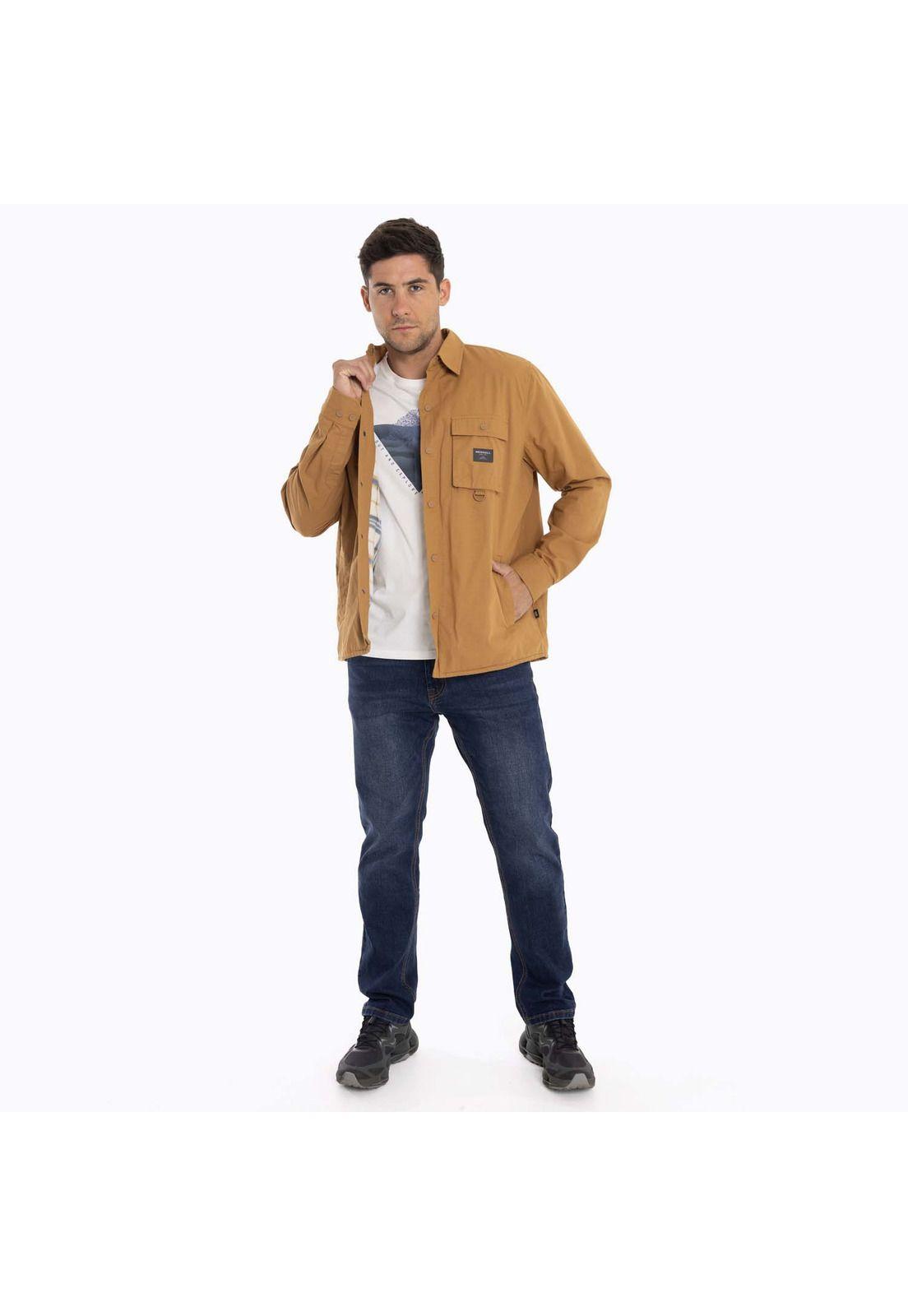 Chaqueta Sobrecamisa Hombre Carson Ov Mostaza Merrell-8