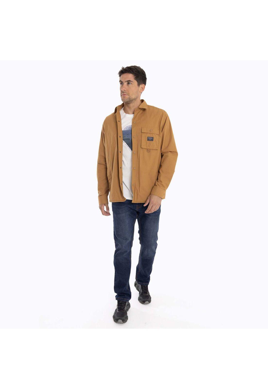 Chaqueta Sobrecamisa Hombre Carson Ov Mostaza Merrell-9