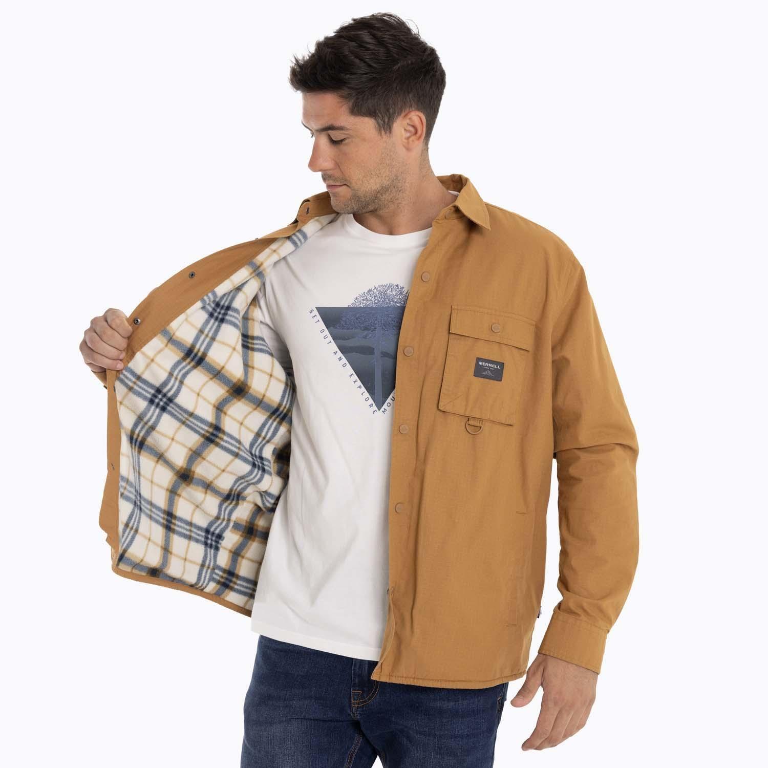 Chaqueta Sobrecamisa Hombre Carson Ov Mostaza Merrell-4
