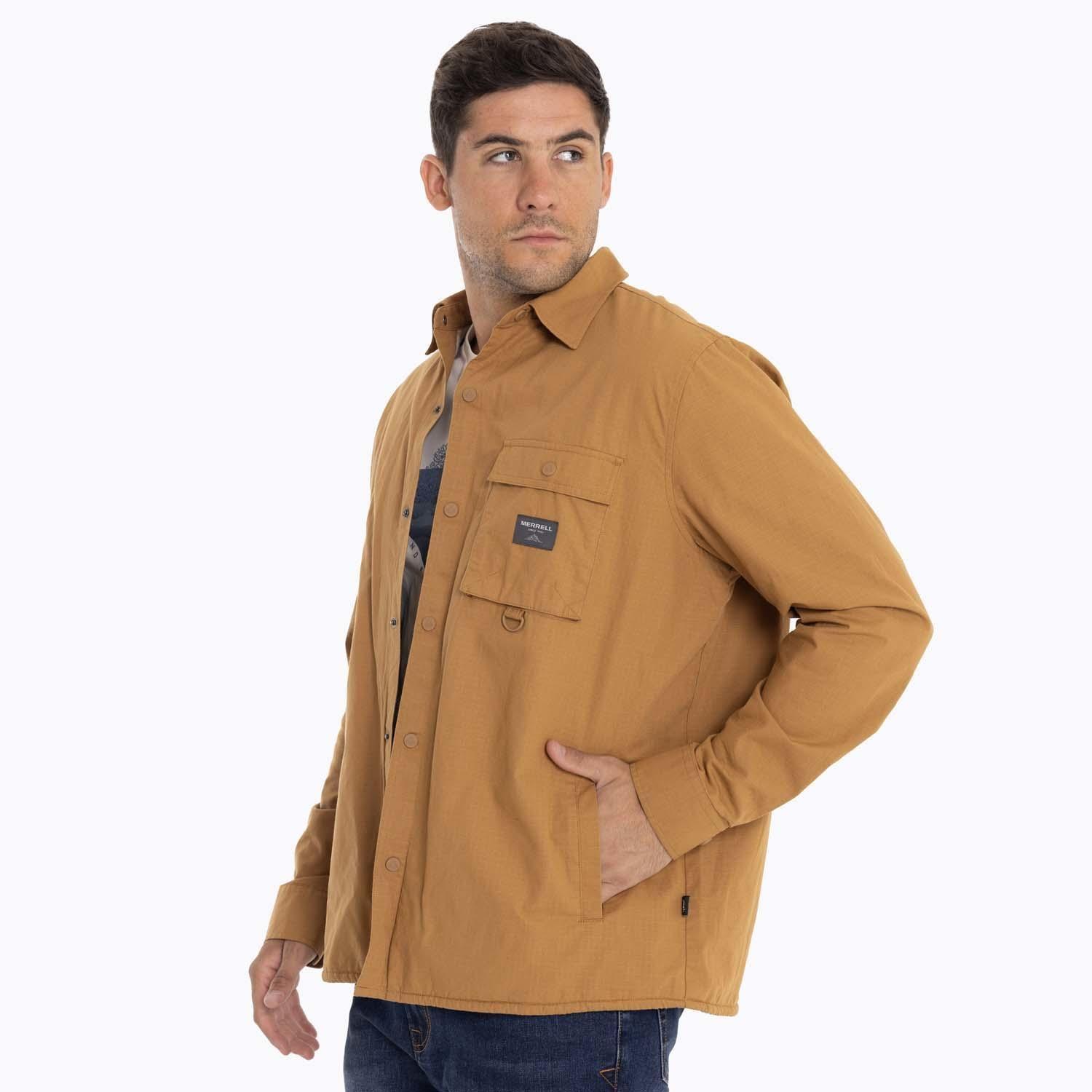 Chaqueta Sobrecamisa Hombre Carson Ov Mostaza Merrell-5