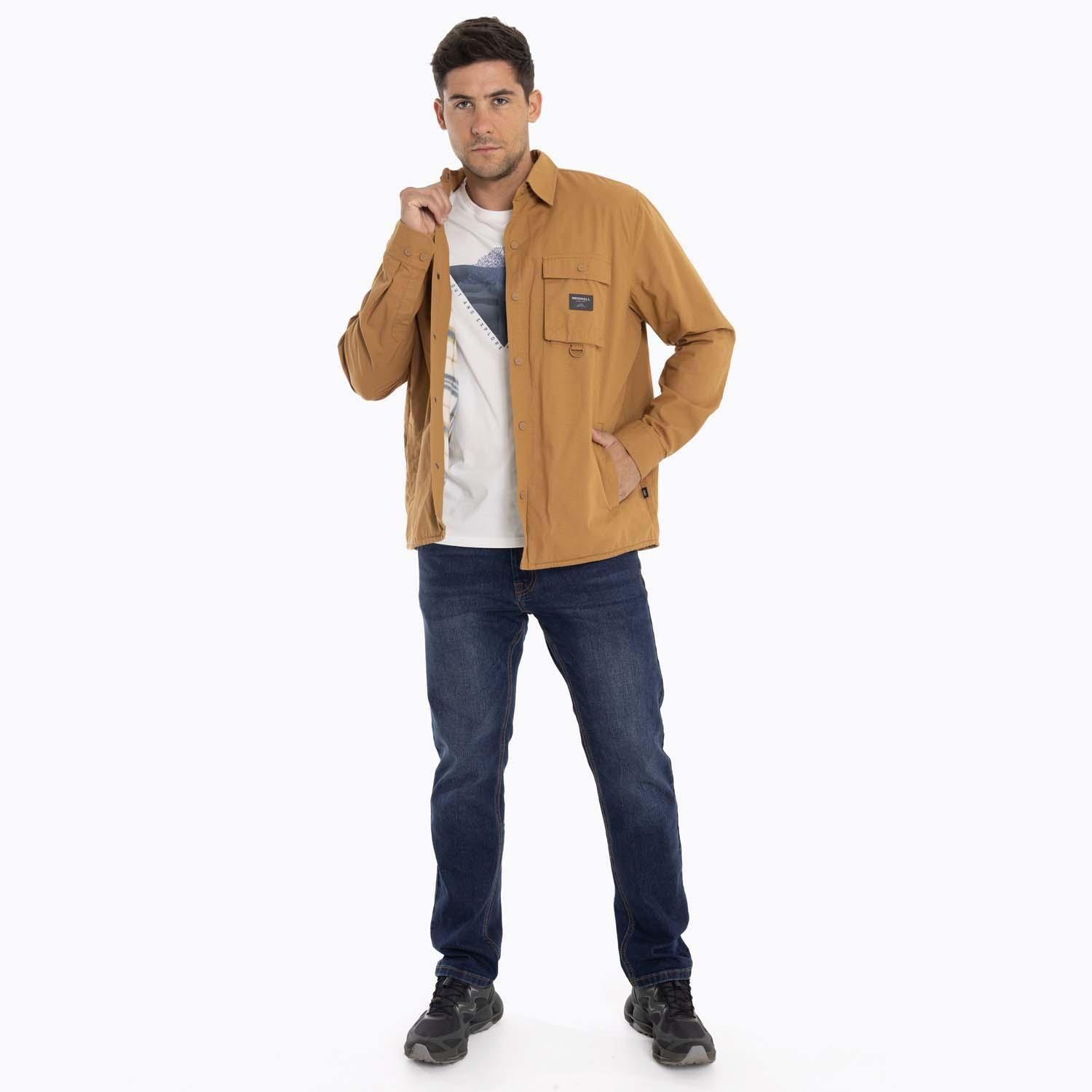 Chaqueta Sobrecamisa Hombre Carson Ov Mostaza Merrell-8
