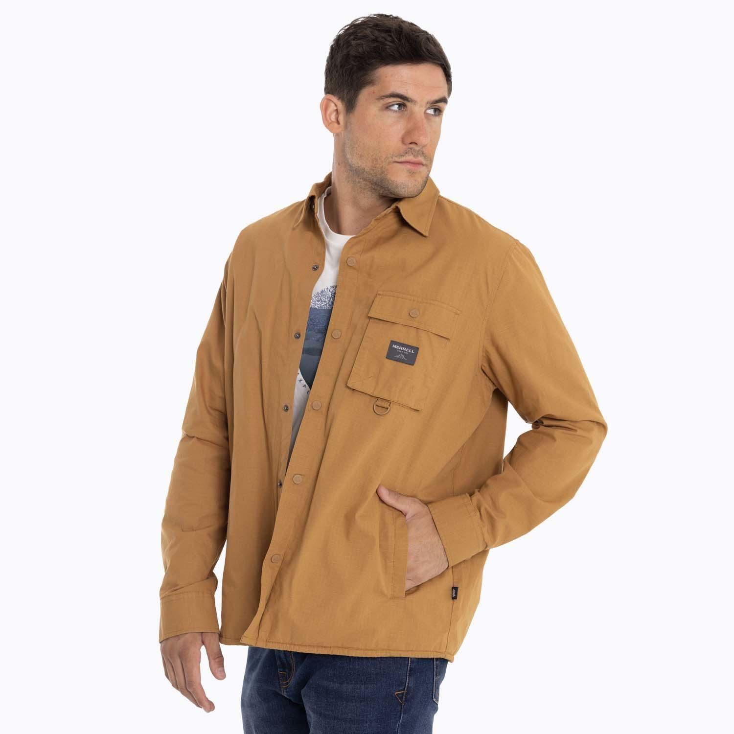 Chaqueta Sobrecamisa Hombre Carson Ov Mostaza Merrell-0