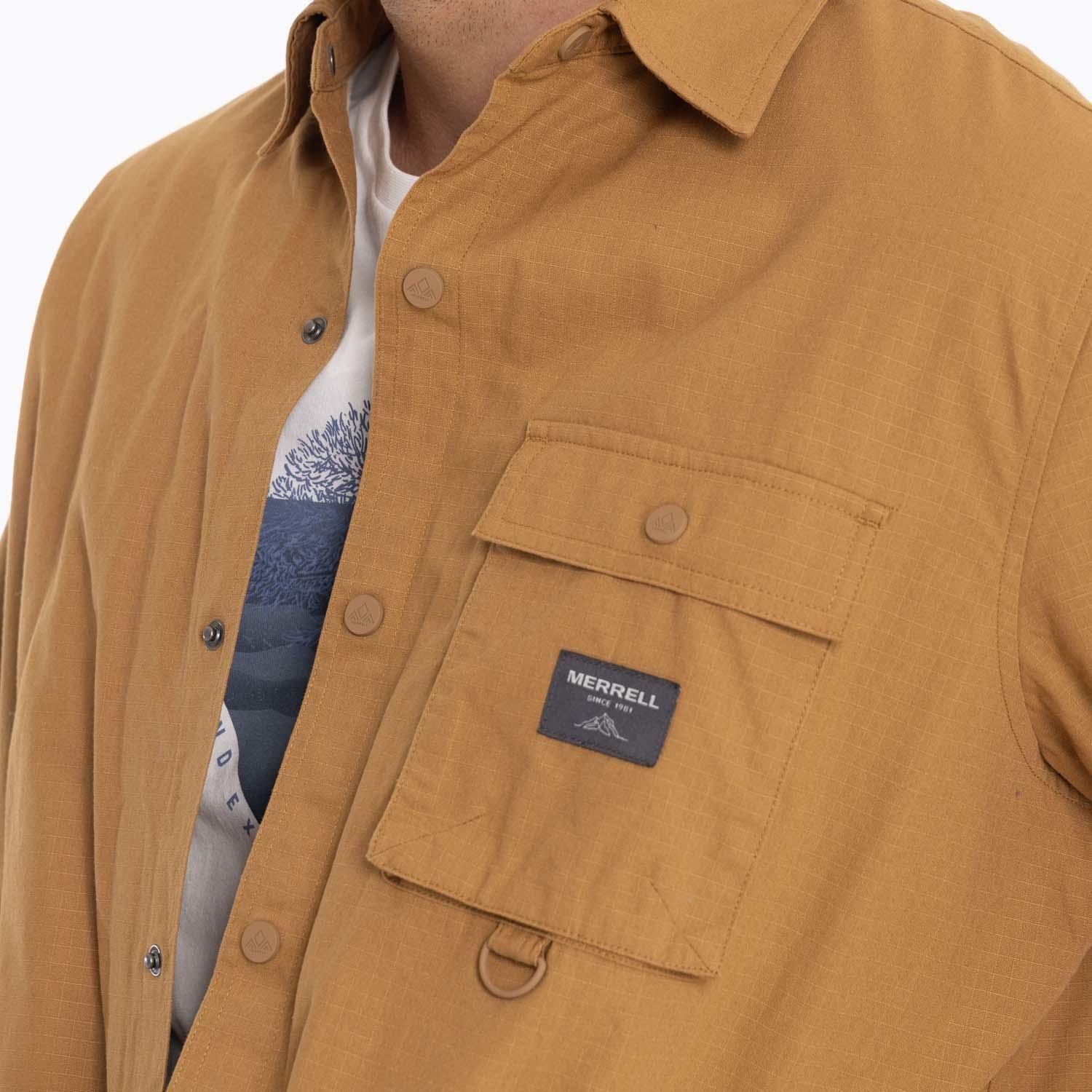 Chaqueta Sobrecamisa Hombre Carson Ov Mostaza Merrell-7