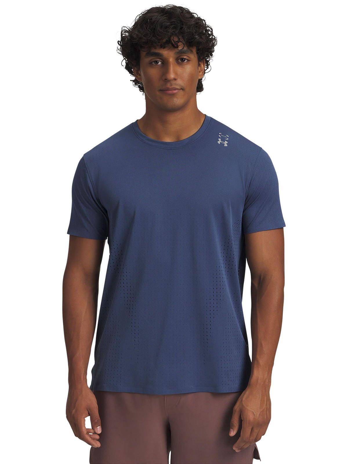 Polera Manga Corta Training para hombre Halo Vent azul  -0