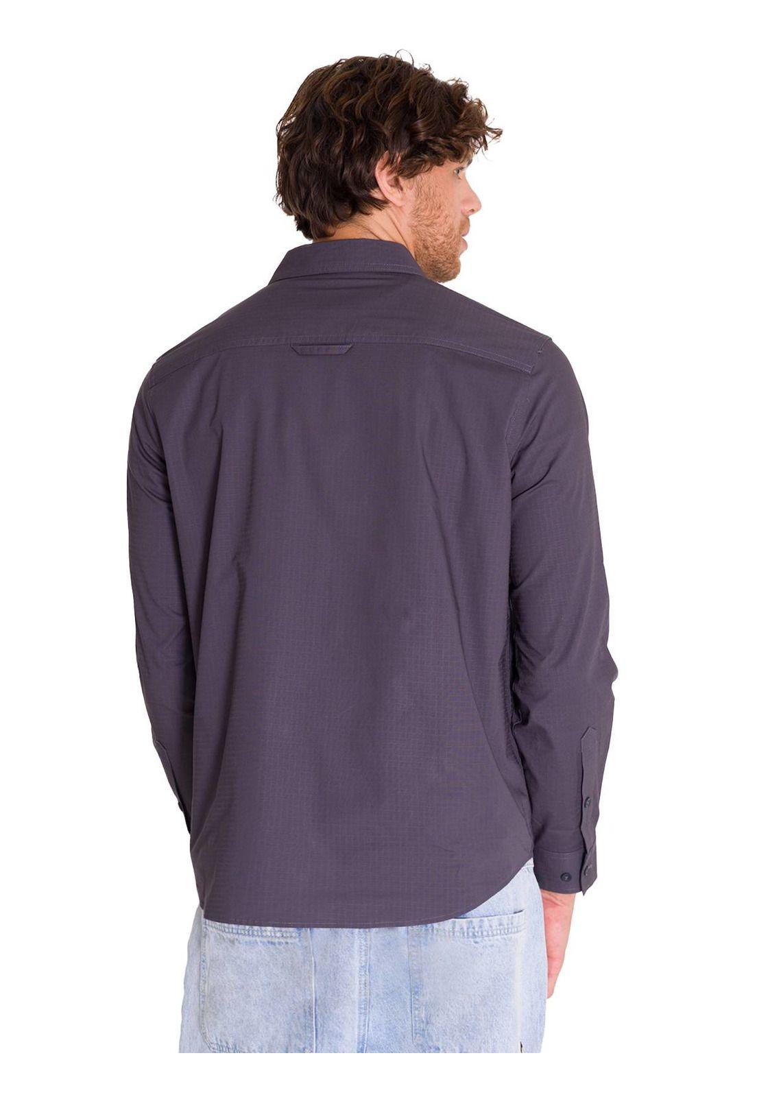 Camisa Manga Larga Utility Hombre Gris-3