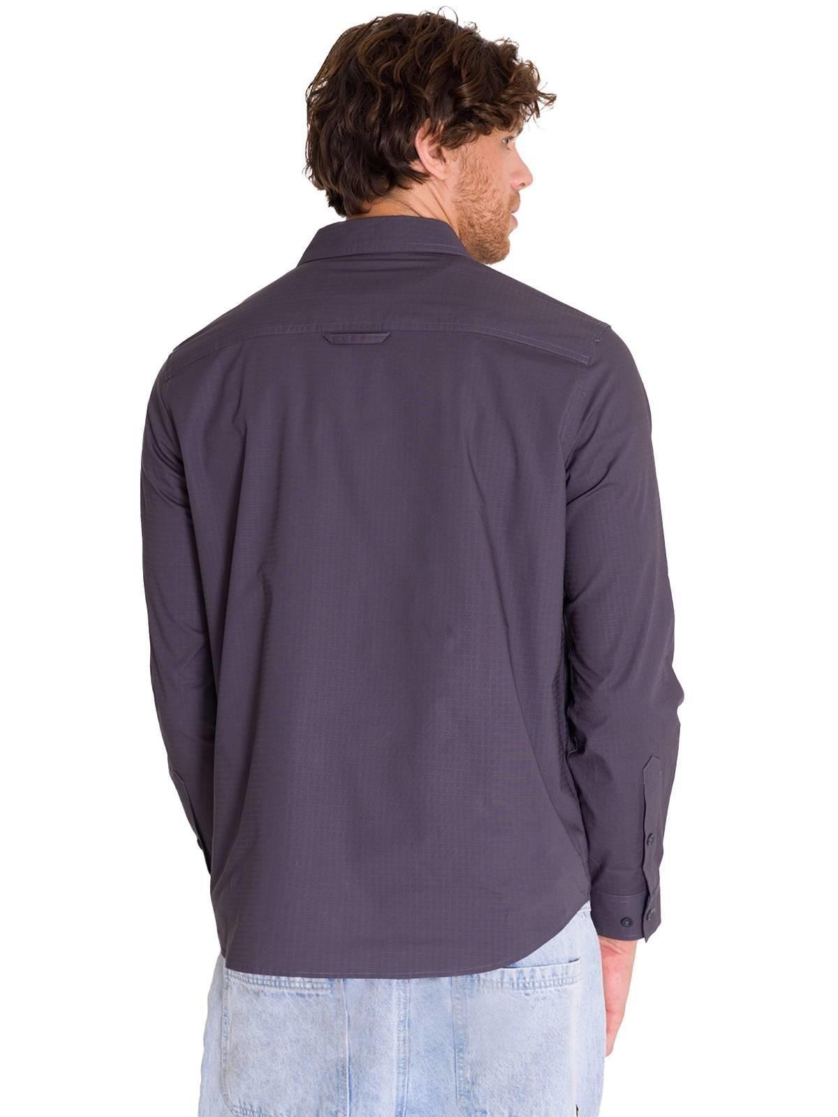 Camisa Manga Larga Utility Hombre Gris-3
