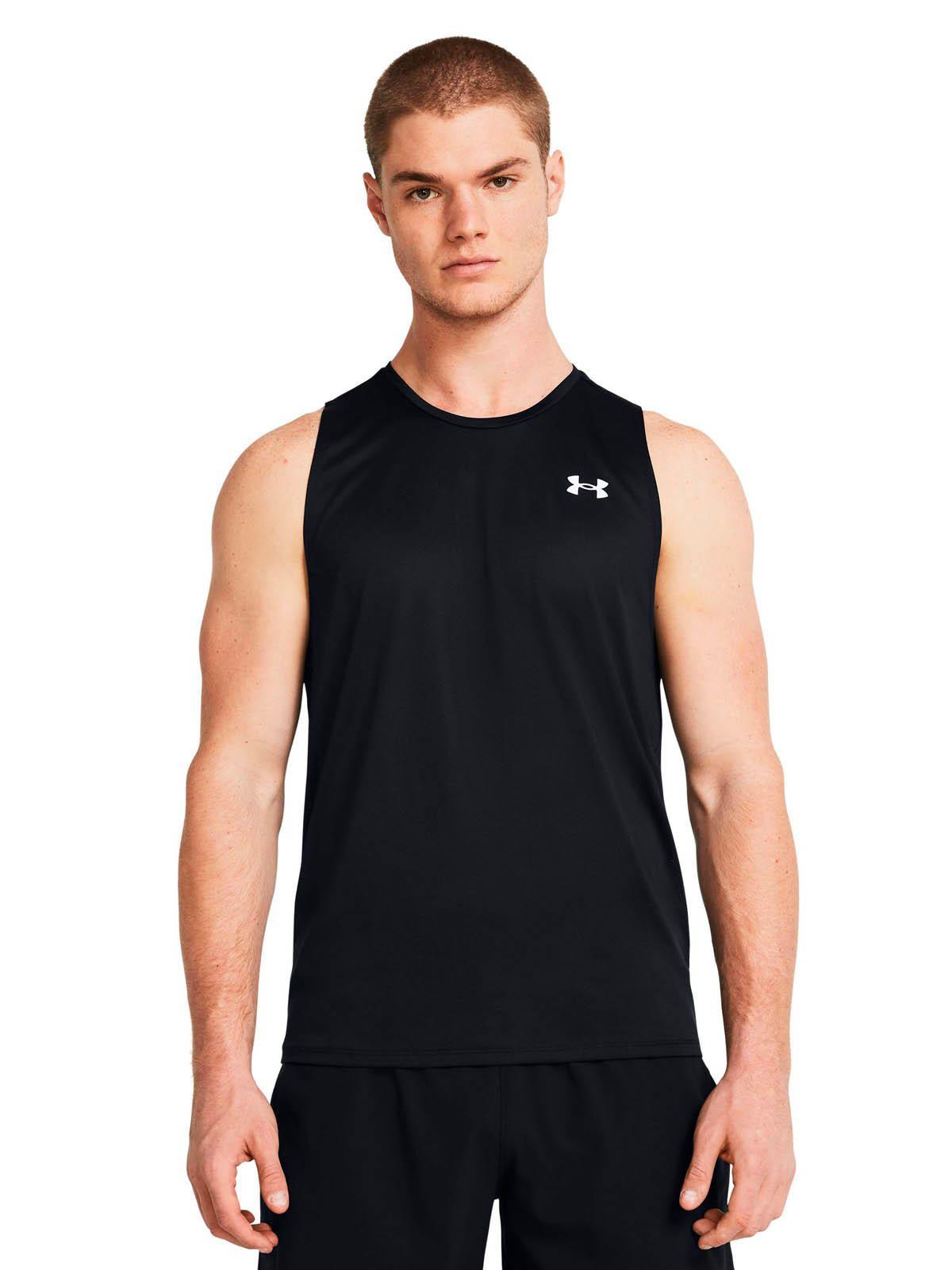 Polera sin mangas UA Tech hombre Negro-3
