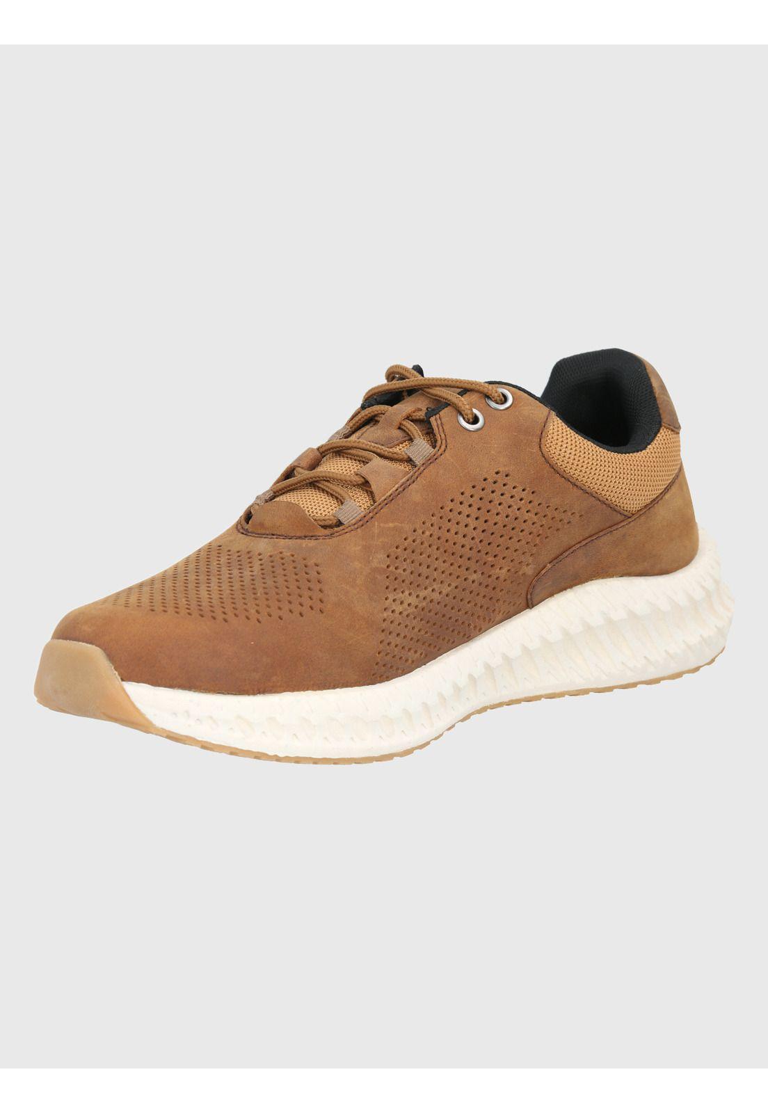 Zapatilla Café Hombre Spinal Lthr Lace -3