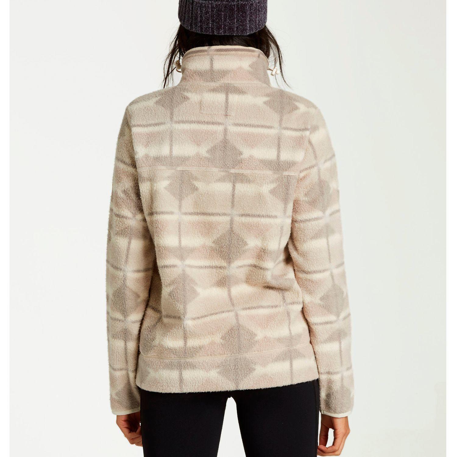 Poleron Mujer Boundary Mock Neck Beige-1