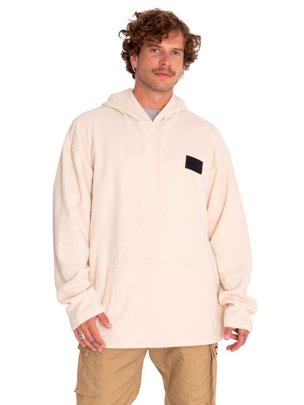 Polerón Unisex Microfleece Pullover Hoodie Beige-0