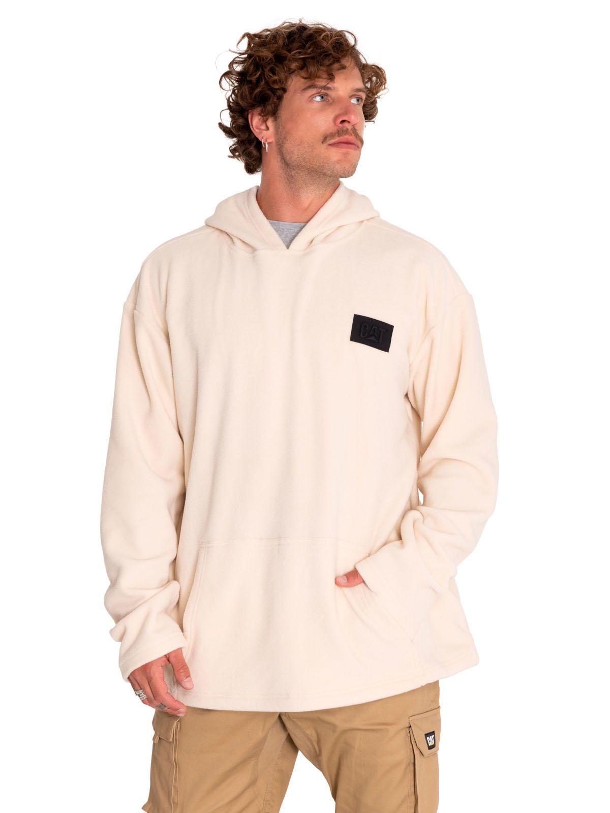 Polerón Unisex Microfleece Pullover Hoodie Beige-1