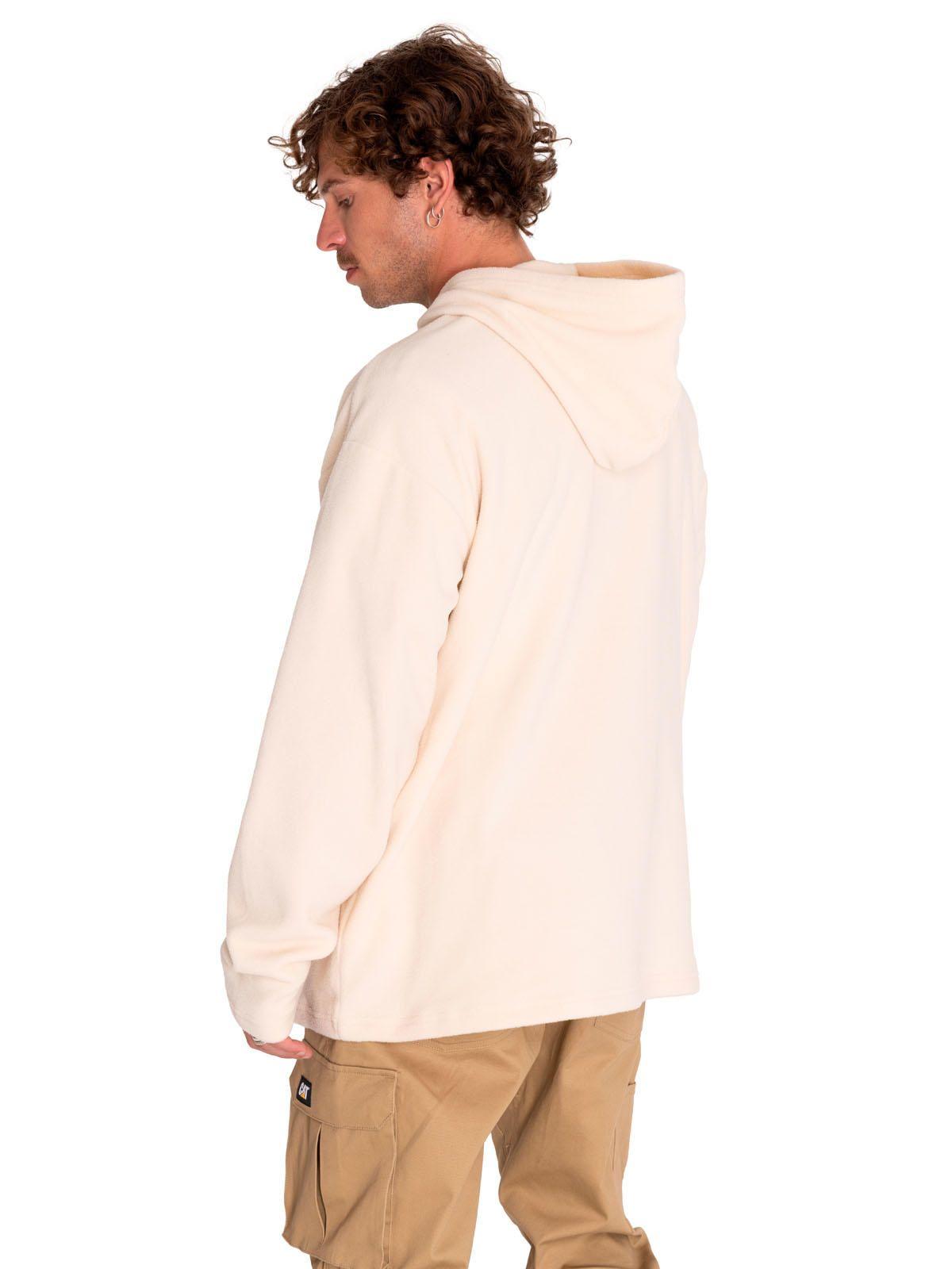 Polerón Unisex Microfleece Pullover Hoodie Beige-4