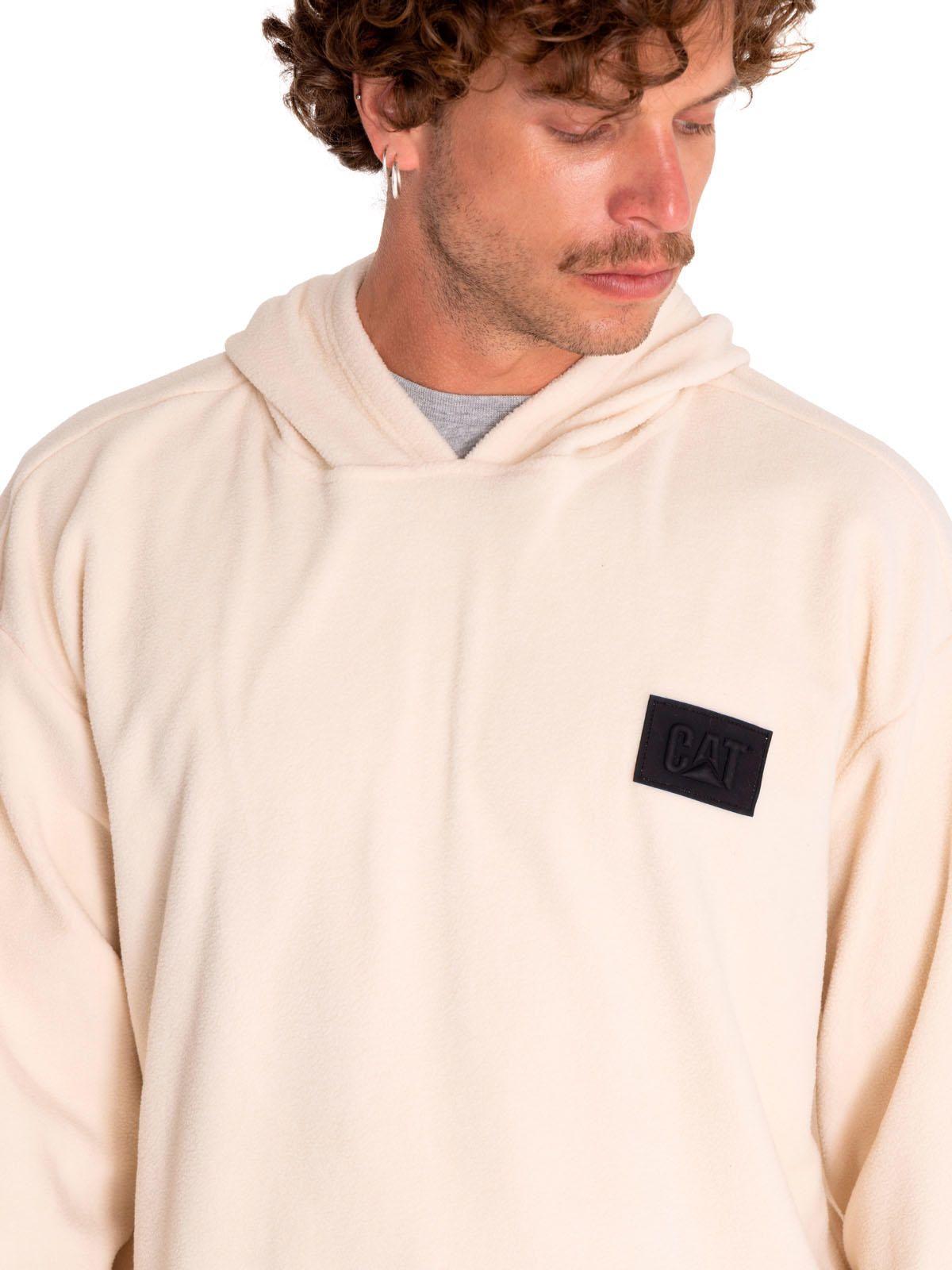 Polerón Unisex Microfleece Pullover Hoodie Beige-6