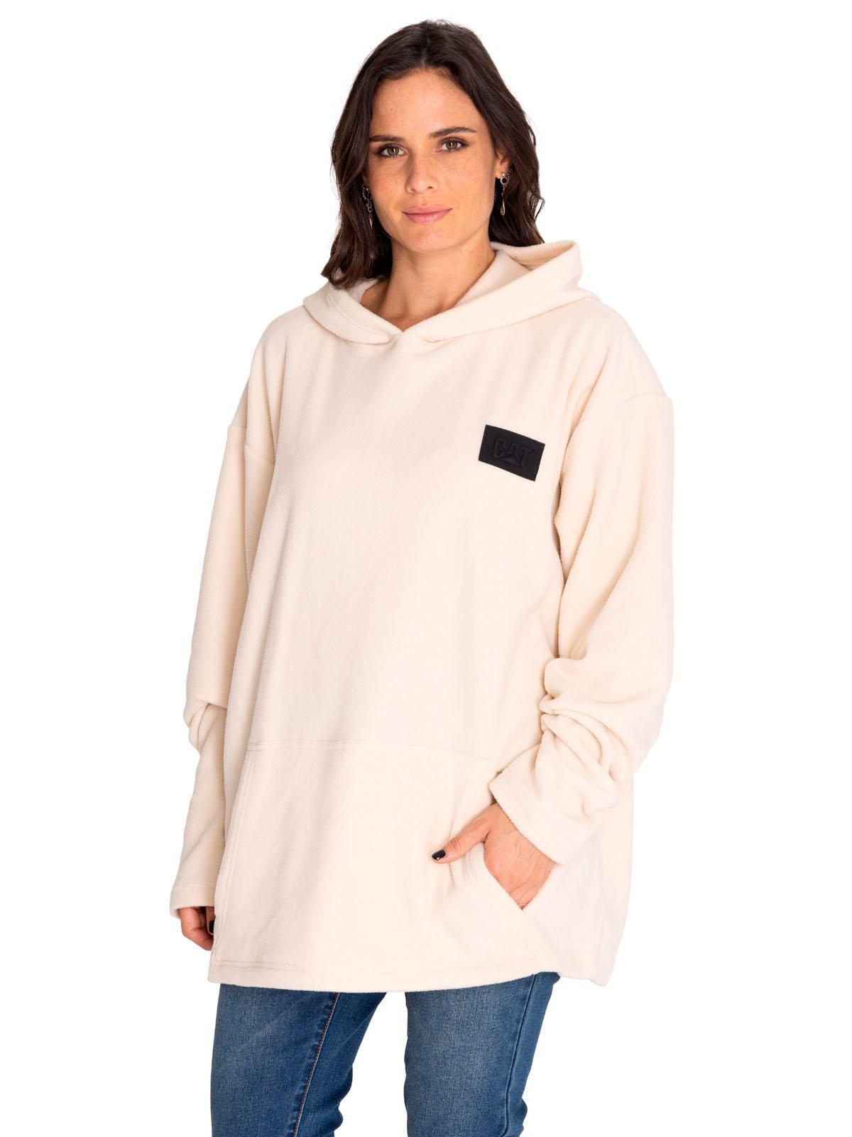 Polerón Unisex Microfleece Pullover Hoodie Beige-7