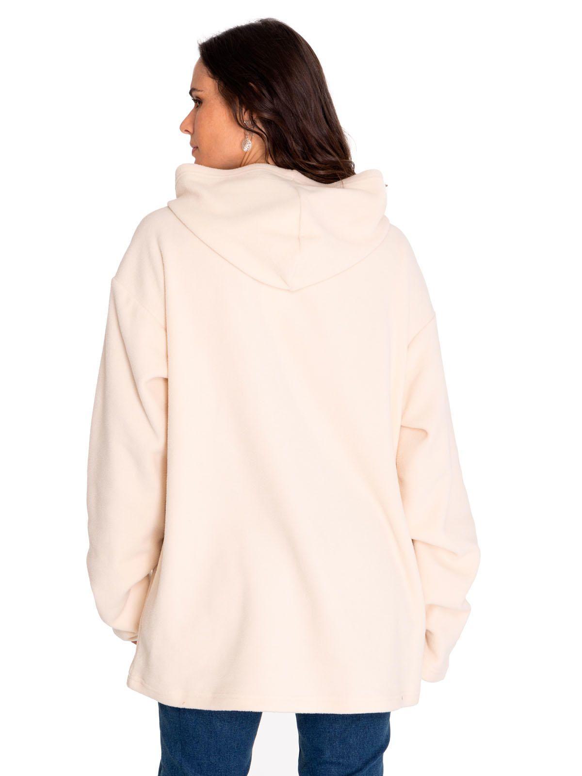 Polerón Unisex Microfleece Pullover Hoodie Beige-8